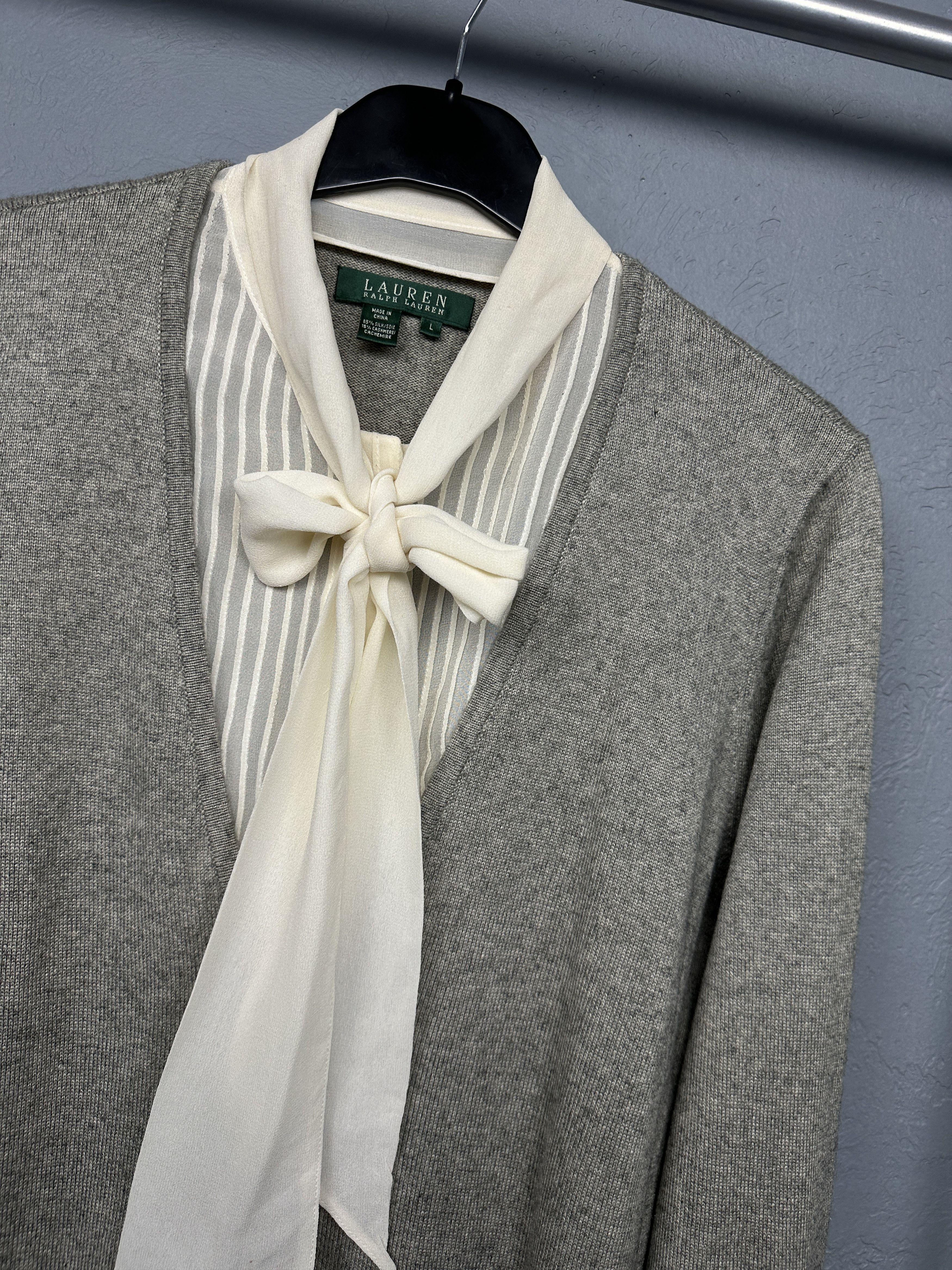 Polo Ralph Lauren Polo Ralph Lauren Vintage Womens Silk-Wool Knit Sweater Size L / US 10 / IT 46 - 2 Thumbnail