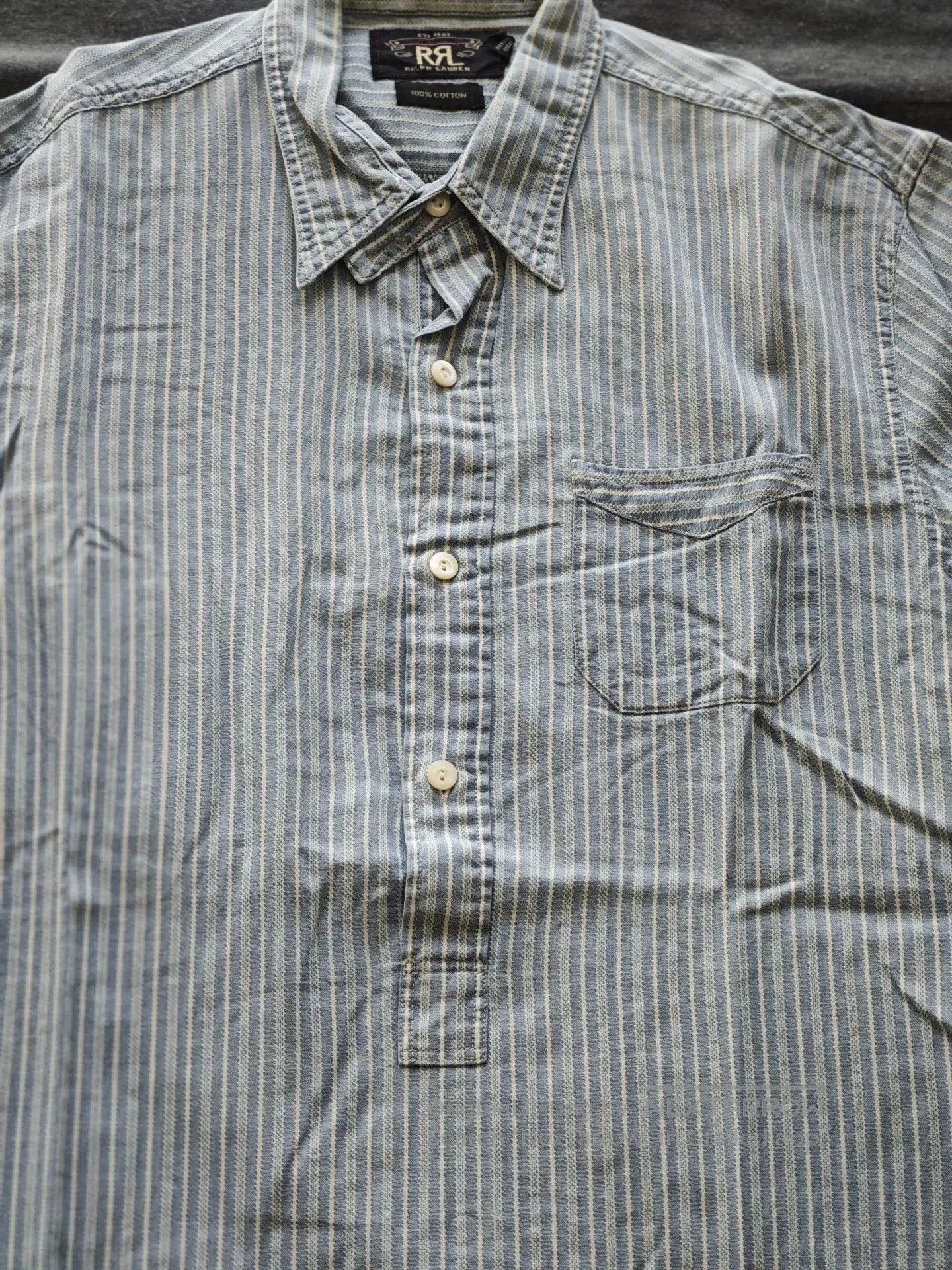 RRL Ralph Lauren RRL Vintage Discontinued Striped Shirt. Size US S / EU 44-46 / 1 - 1 Thumbnail