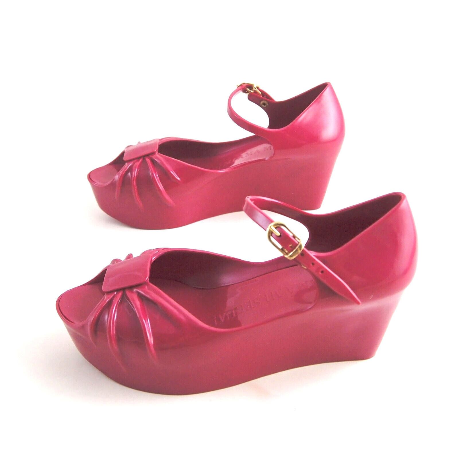 Moschino Moschino x Kartell Jelly Sandals Magenta Womens US 6 EU 36 Size US 6 / IT 36 - 2 Thumbnail