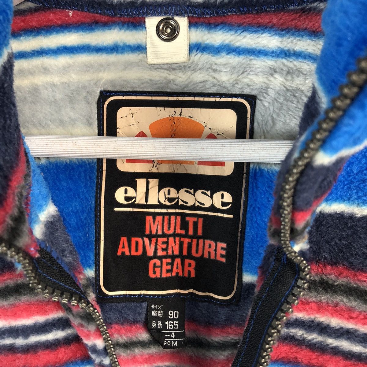 Ellesse × Homespun Knitwear Ellesse Blue fleece stripe Knitwear #A2402 Size US M / EU 48-50 / 2 - 10 Thumbnail
