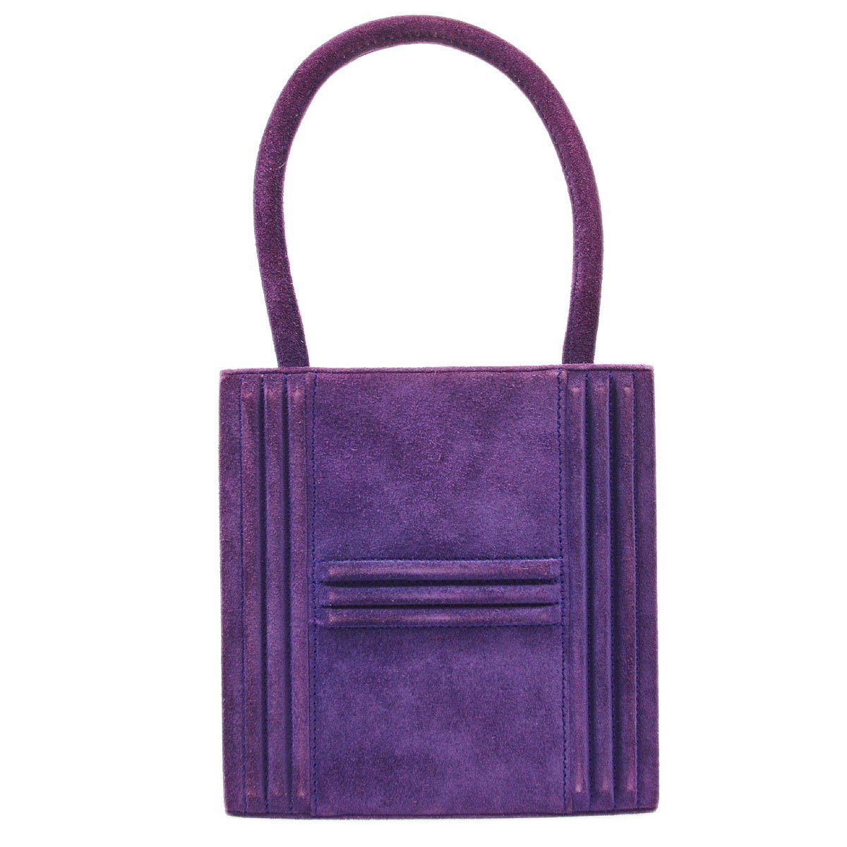 image of Hermes 1993 Pochette Cadena Kelly Mini Violet Doblis 82690 in Black, Women's