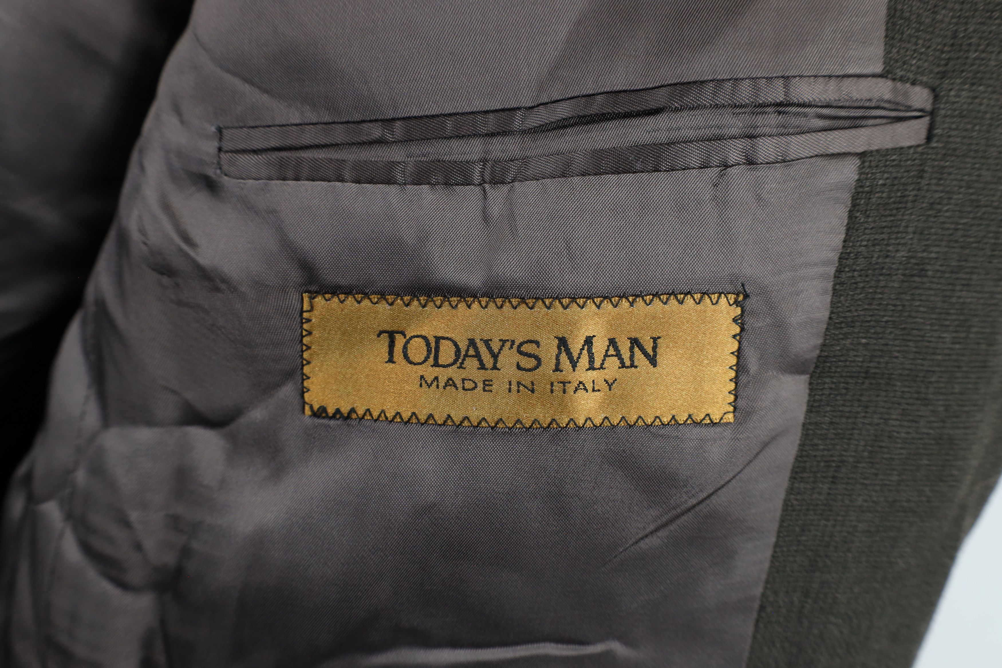 Vintage Today's Man Silk Wool 3 Button Suit Blazer Jacket Italy Size US XXL / EU 58 / 5 - 14 Thumbnail