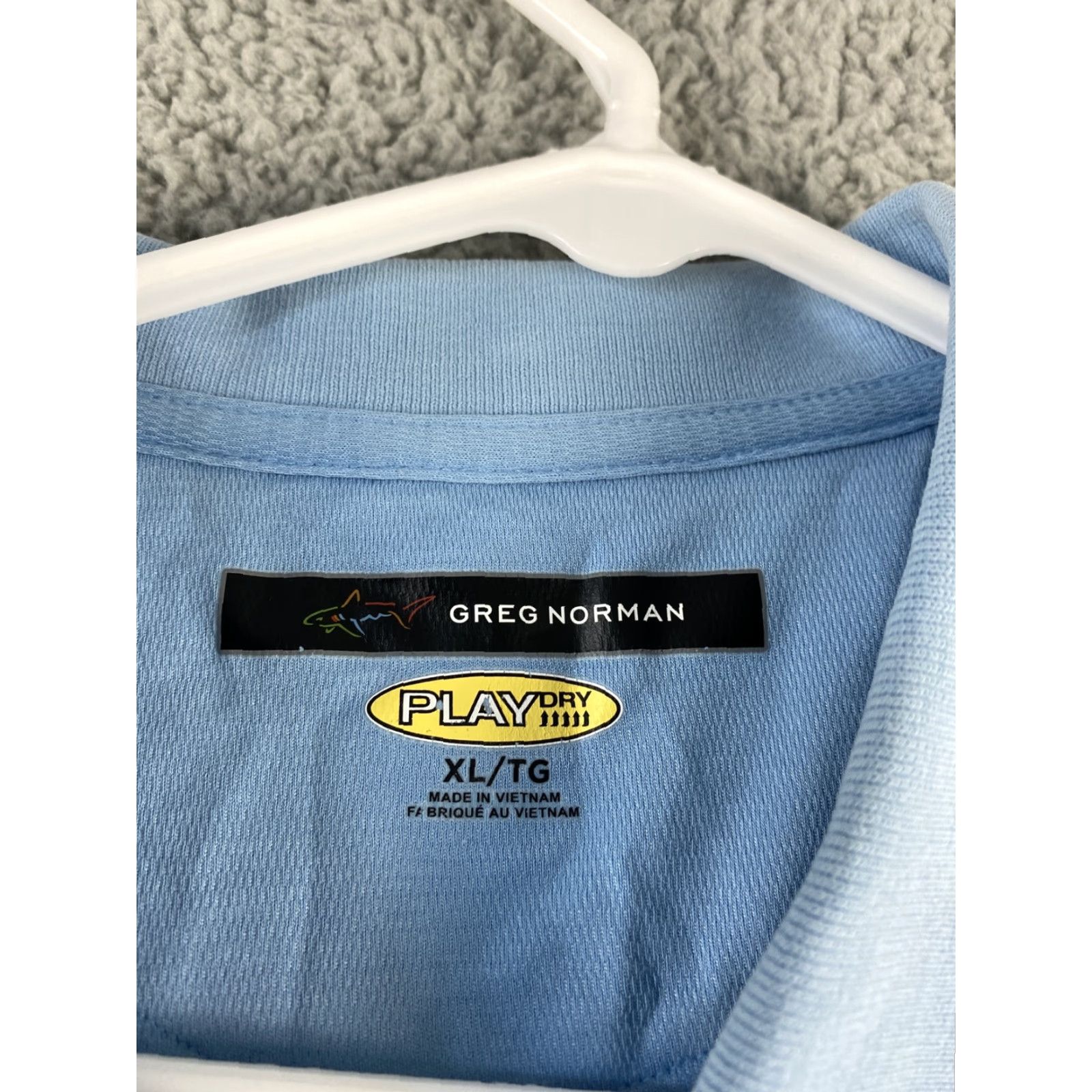 Vintage Men's Greg Norman Polo Shirt 3 Button Play Dry Cooling Fabric Blue 37-14 Men's Size US XXL / EU 58 / 5 - 5 Thumbnail