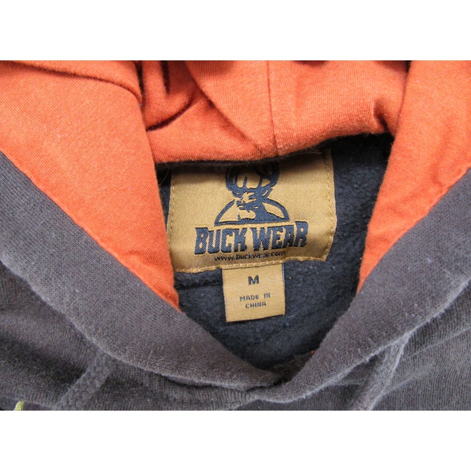 Hunter VINTAGE Buck Wear Trophy Hunter Hoodie Deer Skull Logo Sweatshirt M Brown Mens Hooded Pullover All Seasons Size M Hunting Logo Size US M / EU 48-50 / 2 - 3 Thumbnail