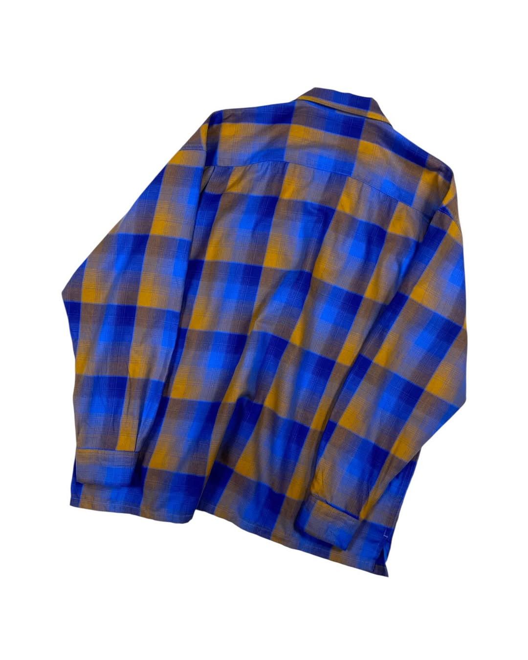 Beams Japan Beams Ombre Check Loop Collar - Easy fit Size US M / EU 48-50 / 2 - 5 Thumbnail