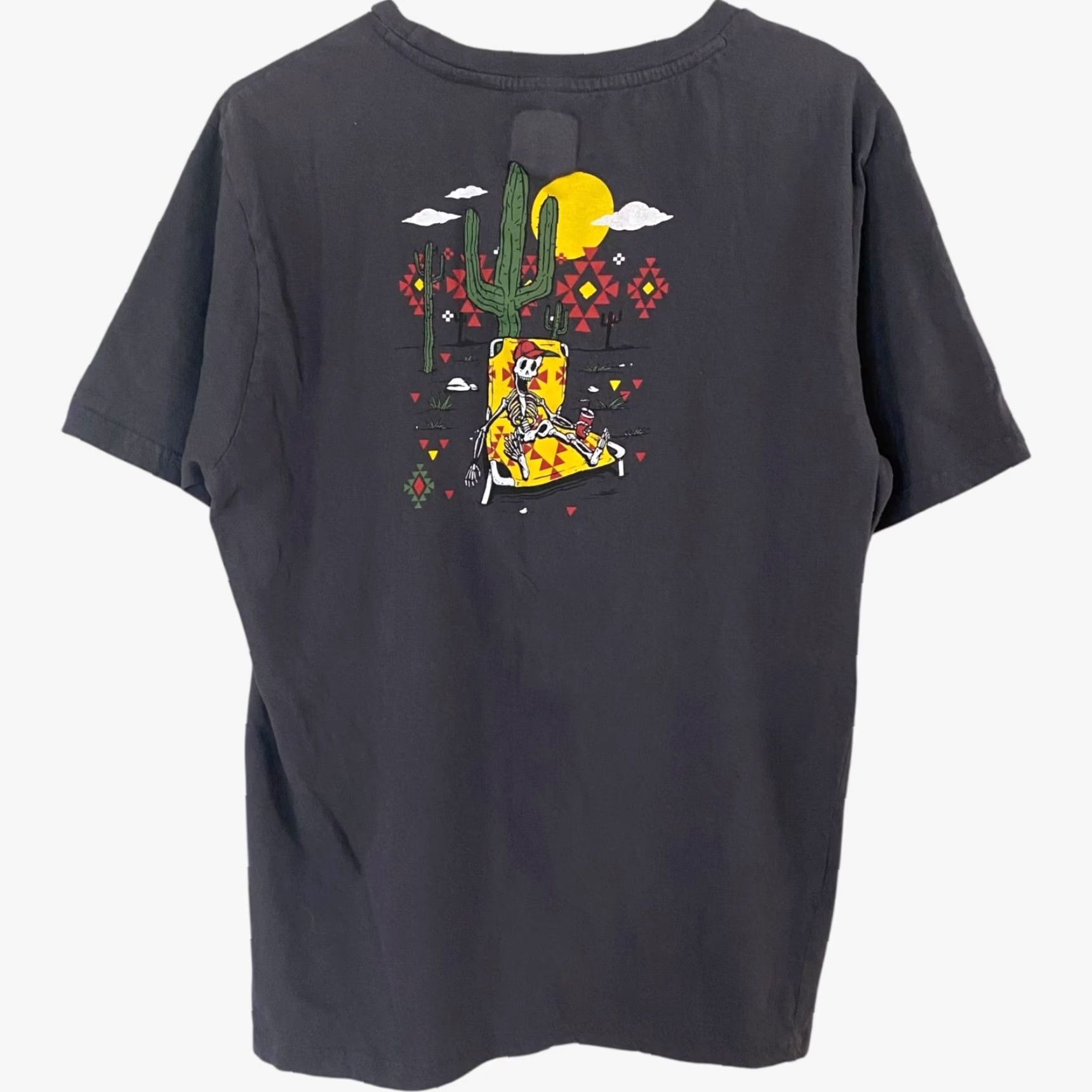 Vintage WXYZ Skull Embroidered Graphic T-Shirt Gray Short-Sleeve Men XL Crew Neck Skeleton Tee Size US XL / EU 56 / 4 - 4 Thumbnail