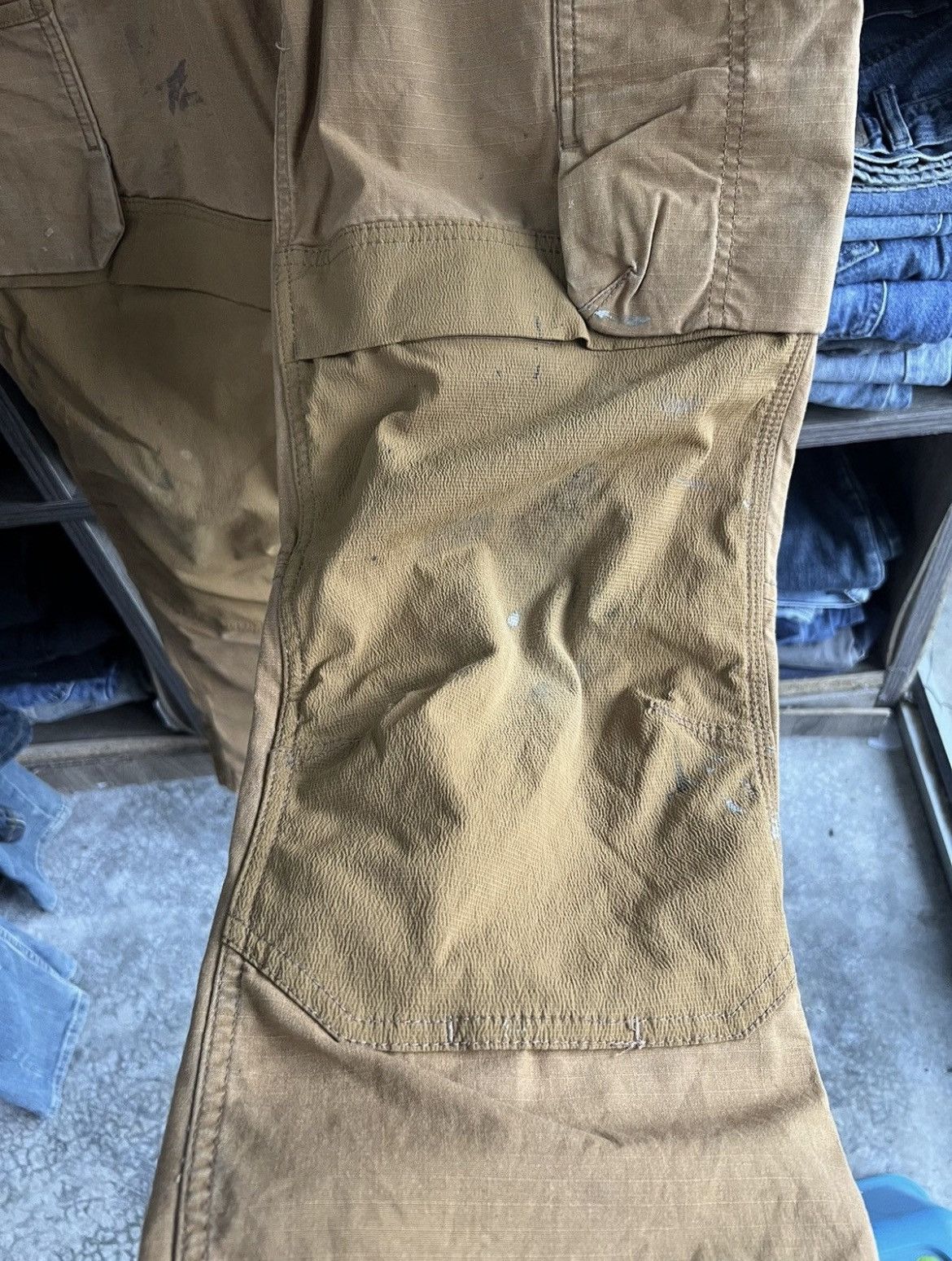 Carhartt 🔥Crazy Rare Carhartt Ripstop Multipockets Double Knee Size US 35 - 13 Thumbnail
