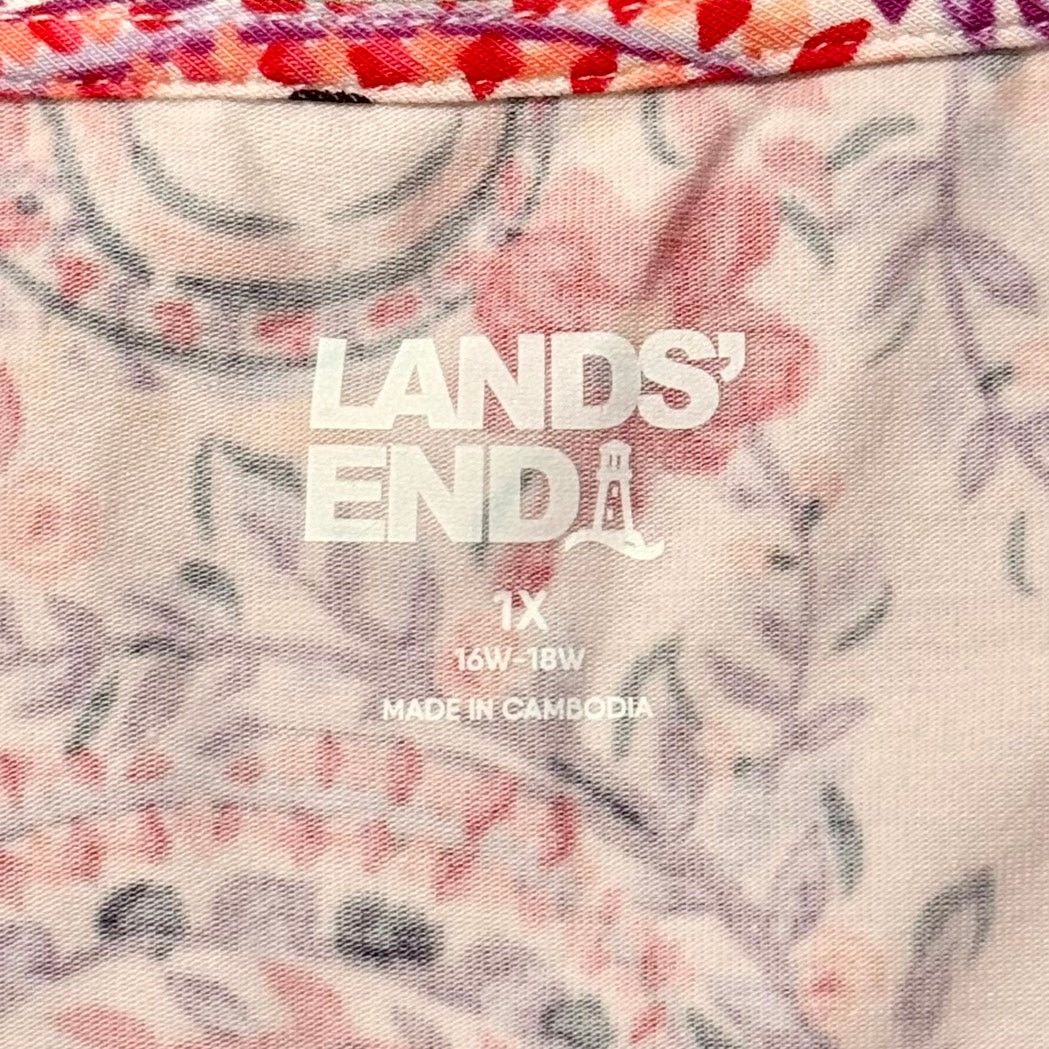 Lands' End NWT Lands End Maxi Dress Paisley Tie Waist Pink Plus Size 1X Size XXL / US 16-18 / IT 52-54 - 3 Thumbnail