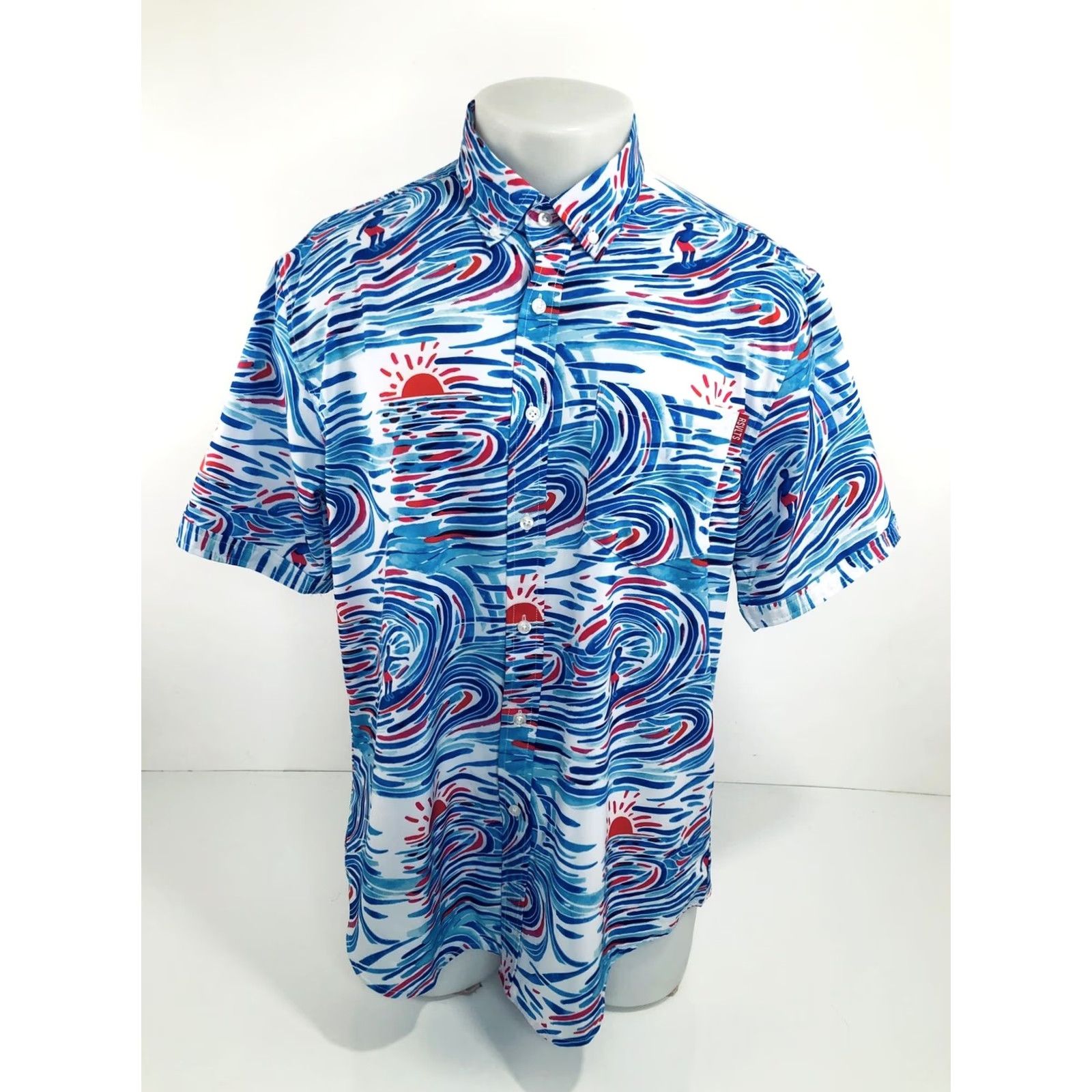 ALOHAS RSVLTS Roosevelts - SURFING WAVES / OCEAN Hawaiian Aloha Lg. Shirt - EXCELLENT Shirt Mens L Multicolor 90s Hawaiian B14 Size US L / EU 52-54 / 3 - 2 Thumbnail