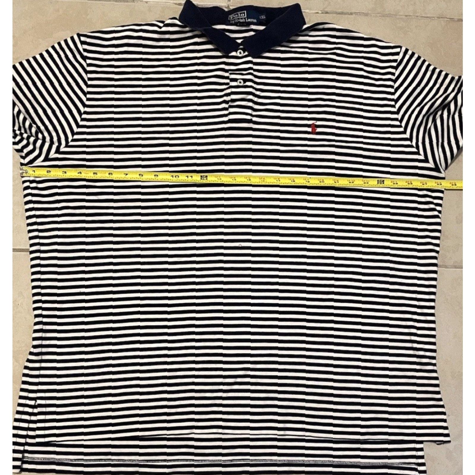 Polo Ralph Lauren VINTAGE Polo Ralph Lauren Striped Shirt 2XL Men Short Sleeve Button-Up Blue/White Nautical Sailing Sports 90s Retro USA Polo Ralph Lauren Size US XXL / EU 58 / 5 - 7 Thumbnail