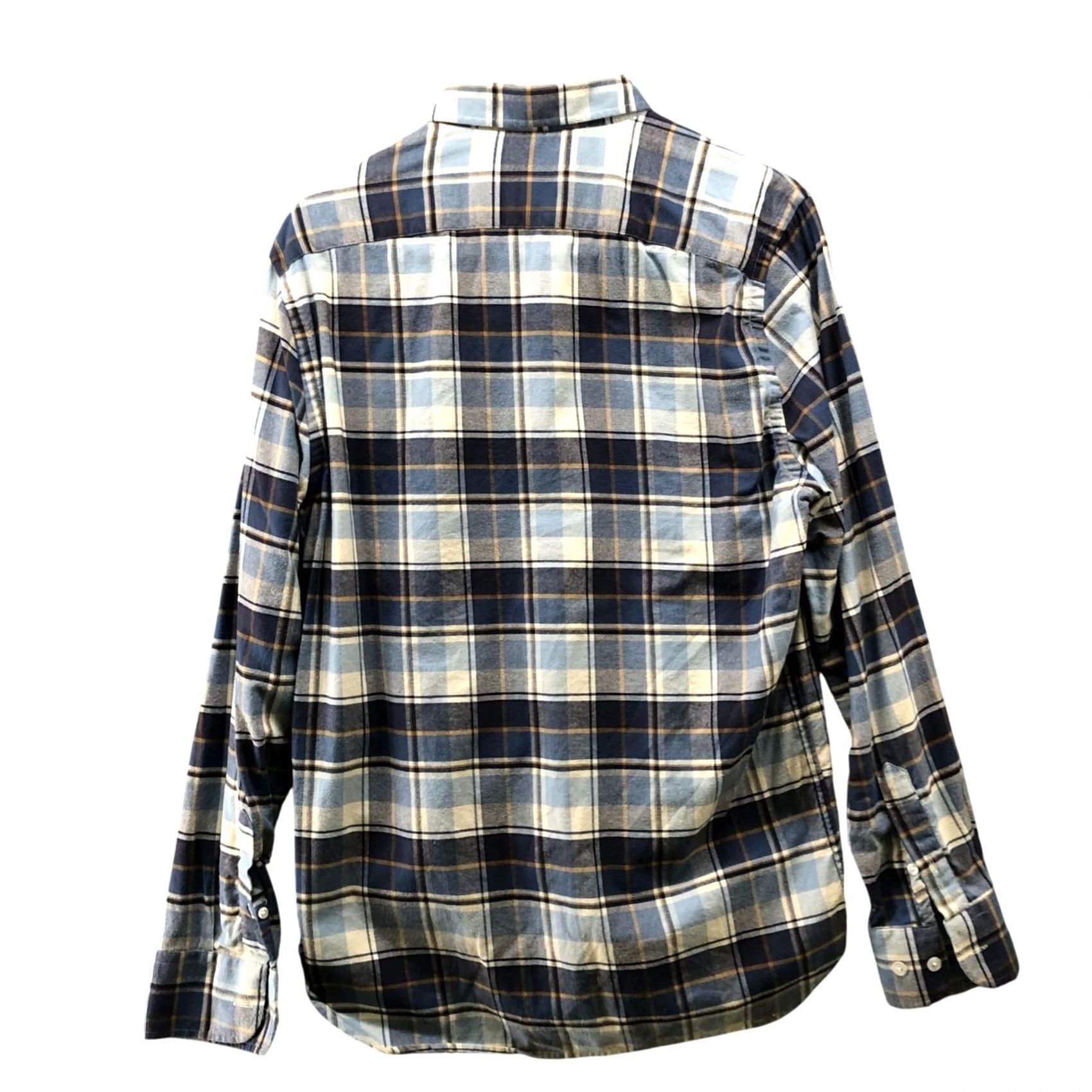 Portuguese Flannel Lisboa Shirt Mens S Blue Plaid Organic Cotton Portuguese Flannel Button-Up Shirt Regular Fit Size US S / EU 44-46 / 1 - 2 Thumbnail