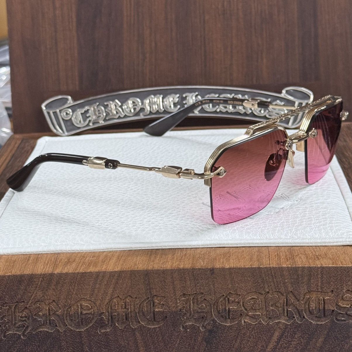 Chrome Hearts Chrome Hearts BI ESSEM 1/1 ‘Pink Ombre’ Sunglasses Size ONE SIZE - 4 Thumbnail