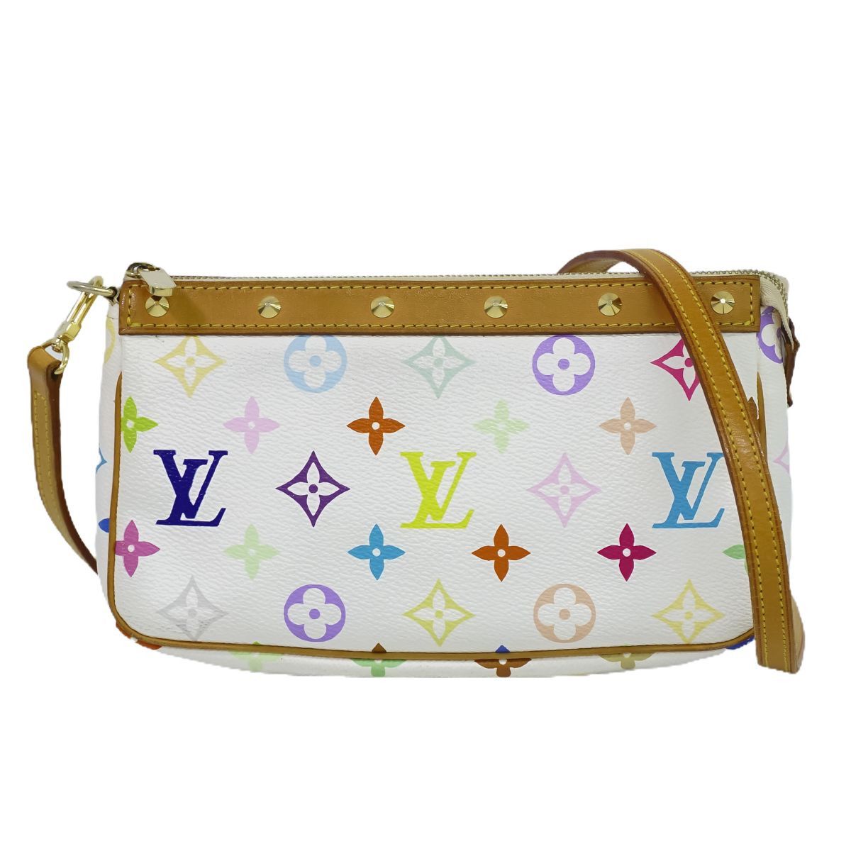 Louis Vuitton Pochette Accessoire Monogram Shoulder Bag White