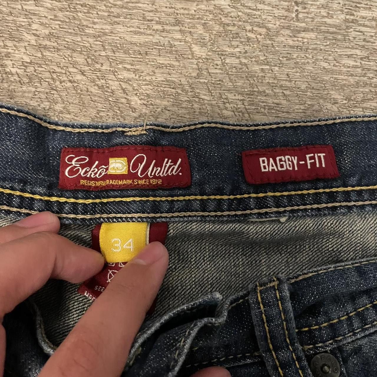 Ecko Unltd. × Vintage Vintage Y2K 90's ECKO UNLTD Embroidered Baggy Jorts Size US 34 / EU 50 - 5 Thumbnail
