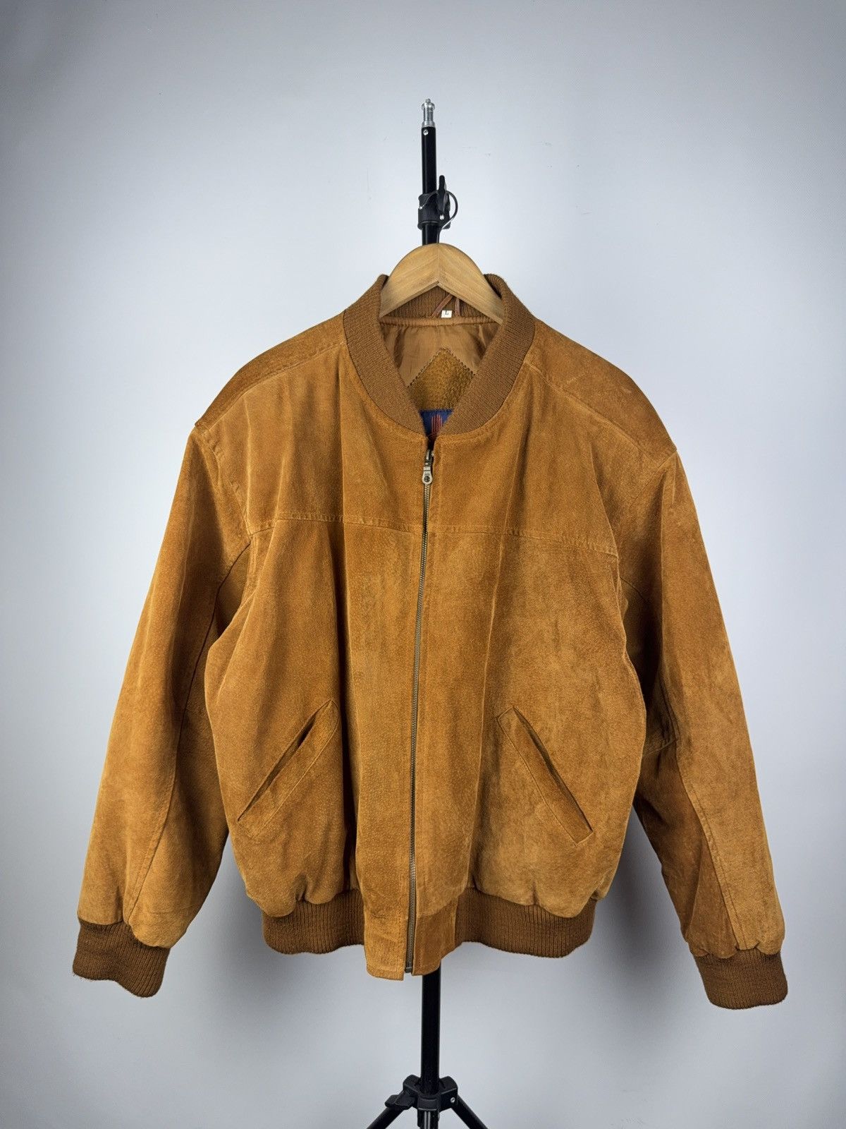 Leather Vintage Western Cowboy Leather MOTO Bomber Jacket Rock Punk Size US L / EU 52-54 / 3 - 1 Thumbnail