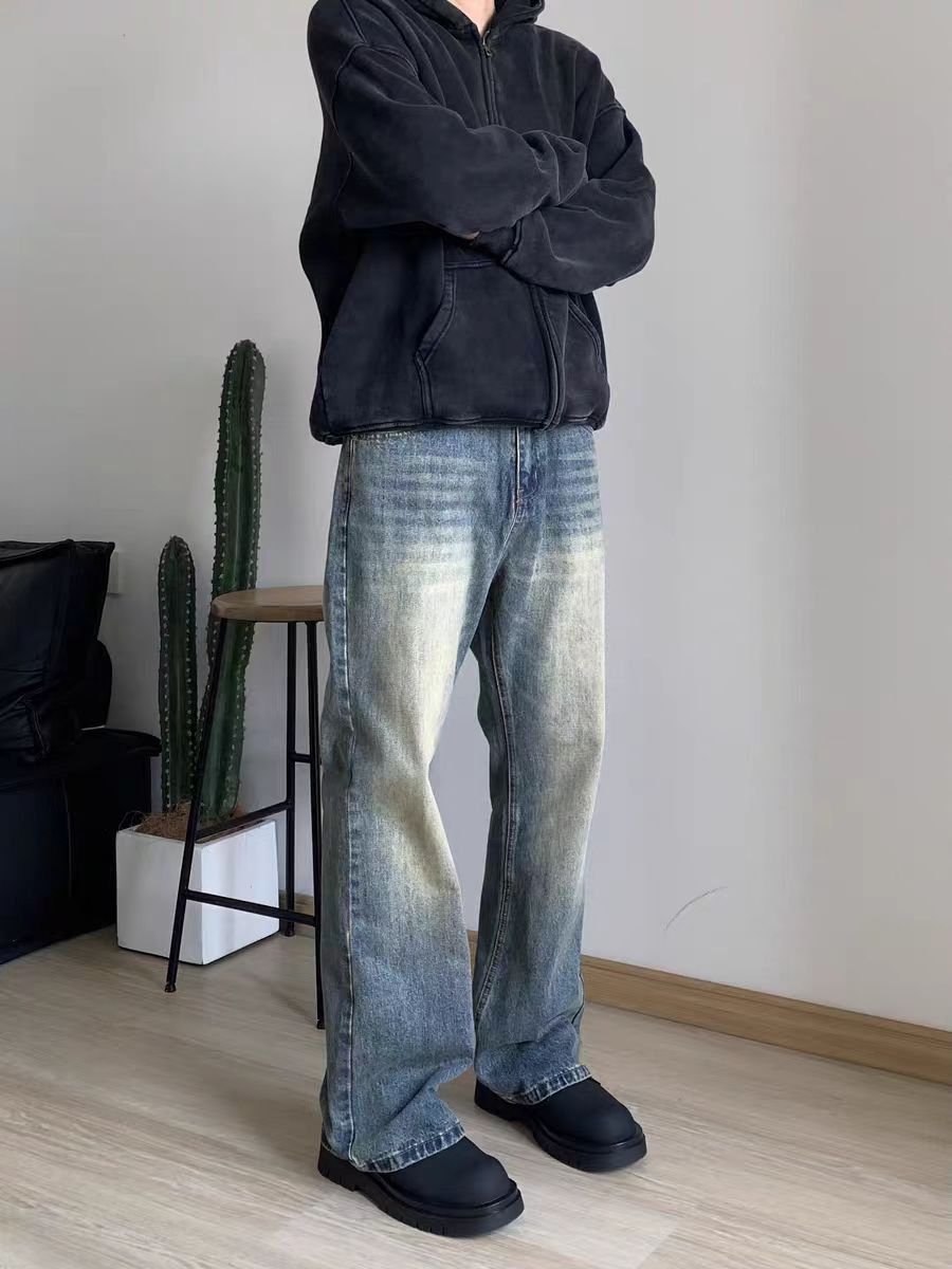 Japanese Brand × Vintage Vintage Striped Washed Loose Casual Jeans Size US 34 / EU 50 - 1 Thumbnail