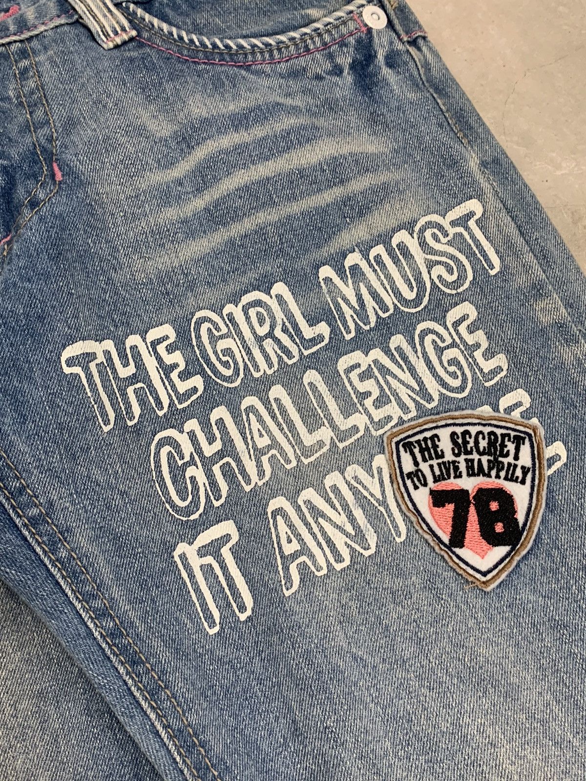 Hysteric Glamour × Japanese Brand Pink Latte Back Double Waist Patches Girl Wording Hickory Size US 28 / EU 44 - 8 Thumbnail