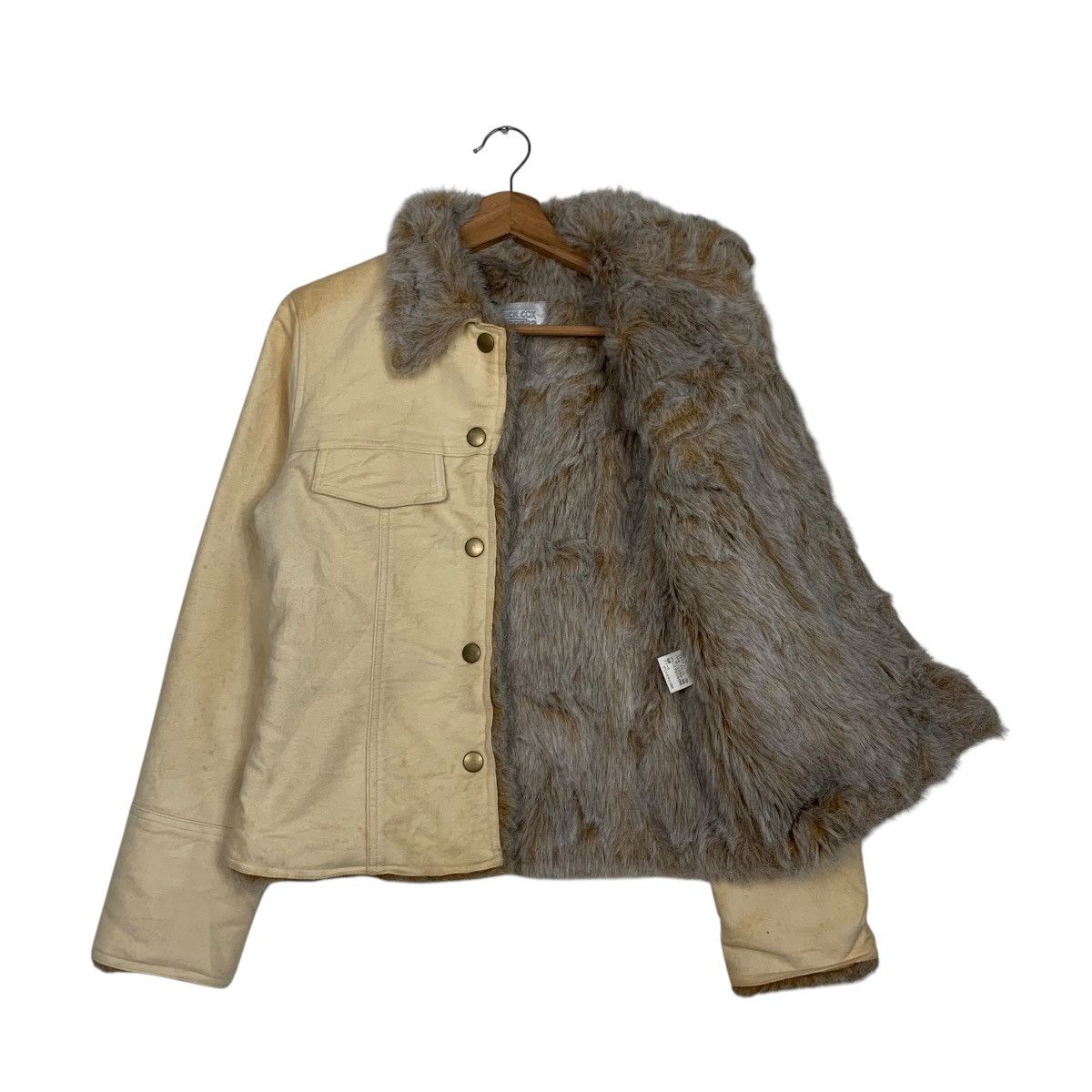Patrick Cox Vintage PATRICK COX Trashed Rusty Faux Fur Jacket #2749-C124 Size S / US 4 / IT 40 - 9 Thumbnail