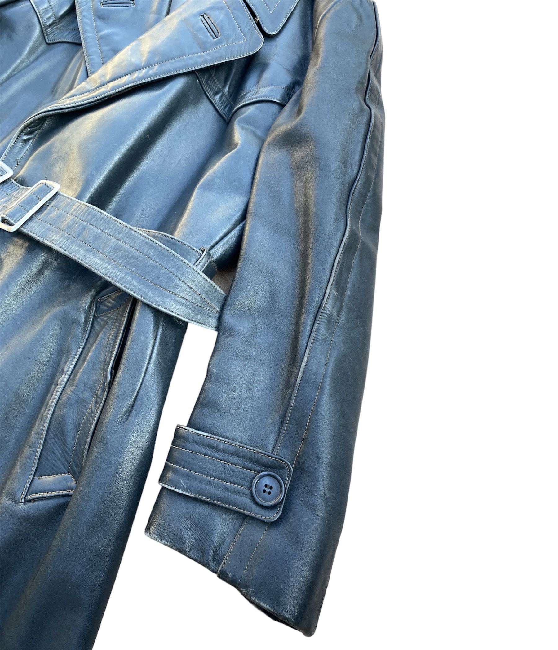Vintage Retro Horsehide Military German Motorcycle Leather Coat Size US L / EU 52-54 / 3 - 5 Thumbnail