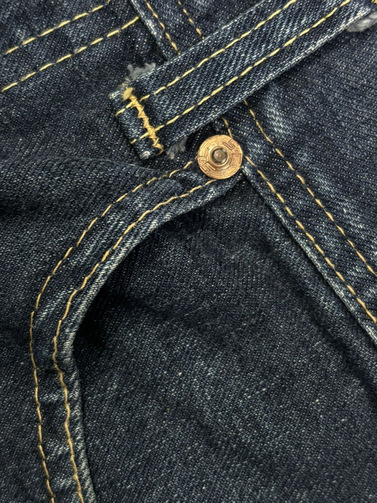 Sugar Cane Vintage 1990s Sugar Cane’s Selvedge Buckle Back Baggy Jeans Size US 30 / EU 46 - 8 Thumbnail