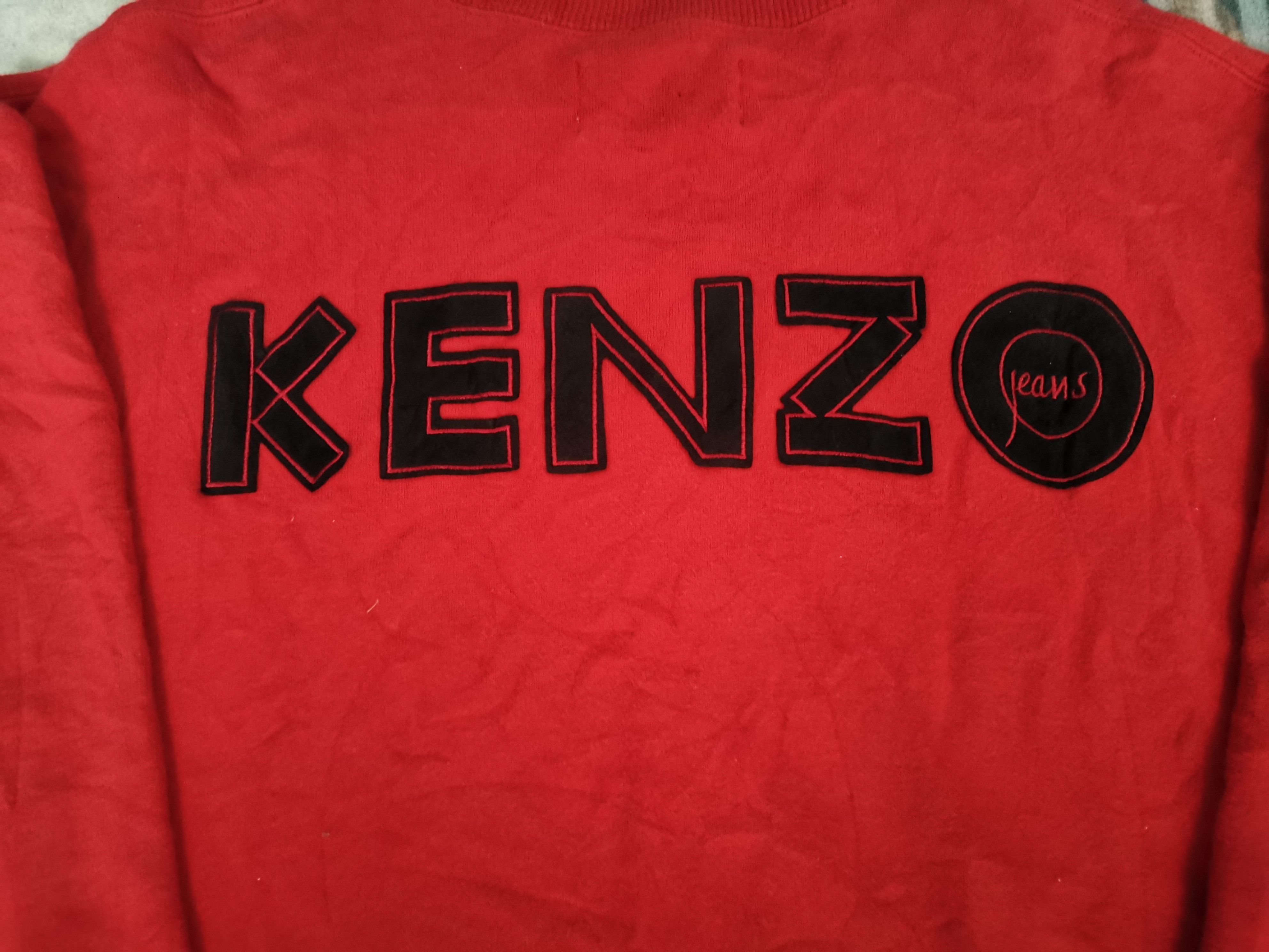 Designer × Kenzo 💥Steals💥 Kenzo Jeans Og Design Sweatshirt Size US L / EU 52-54 / 3 - 3 Thumbnail
