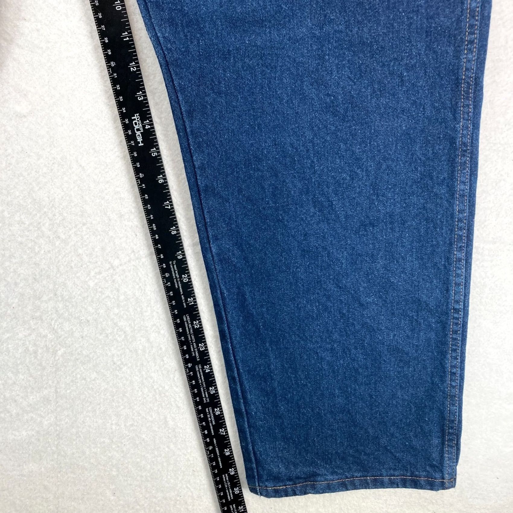 Denime Rustler Mens 44x30 Blue Denim Straight Jeans NWT Medium Wash Regular Rise 30 Inseam Size 44 44x30 Jeans Mens Size US 44 / EU 60 - 7 Thumbnail