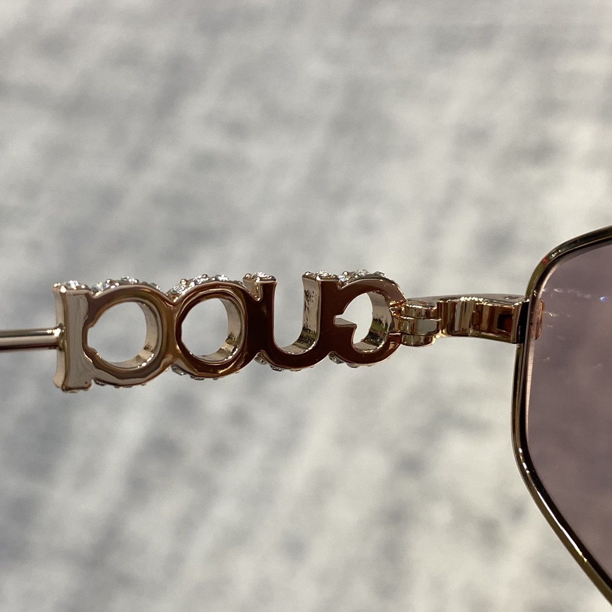 Gucci GUCCI GG1802S 003 GOLD VIOLET Size ONE SIZE - 14 Thumbnail