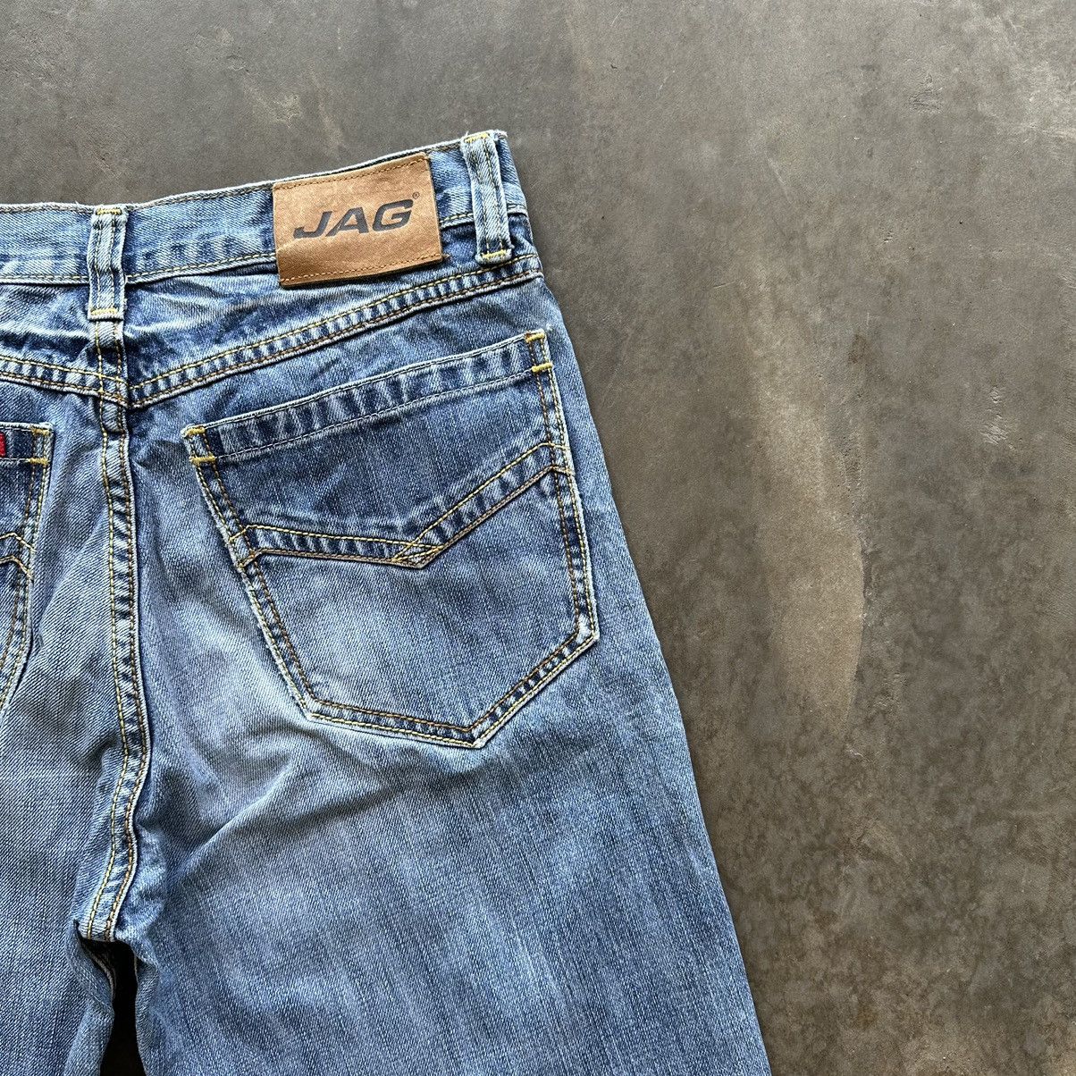 Japanese Brand Vintage Jag Distressed Faded Denim Jean Pant W29 Size US 29 - 13 Thumbnail