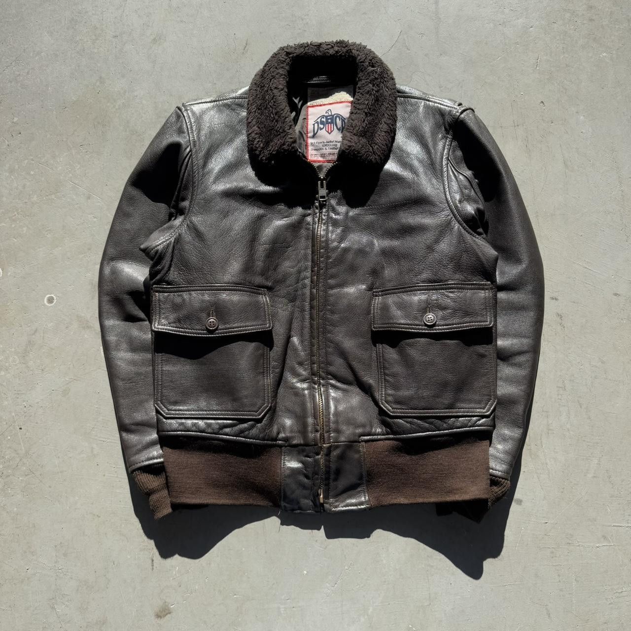Vintage Vtg 70s US Navy G-1 Flyer’s Leather Jacket USN SZ 44 Size US L / EU 52-54 / 3 - 2 Thumbnail