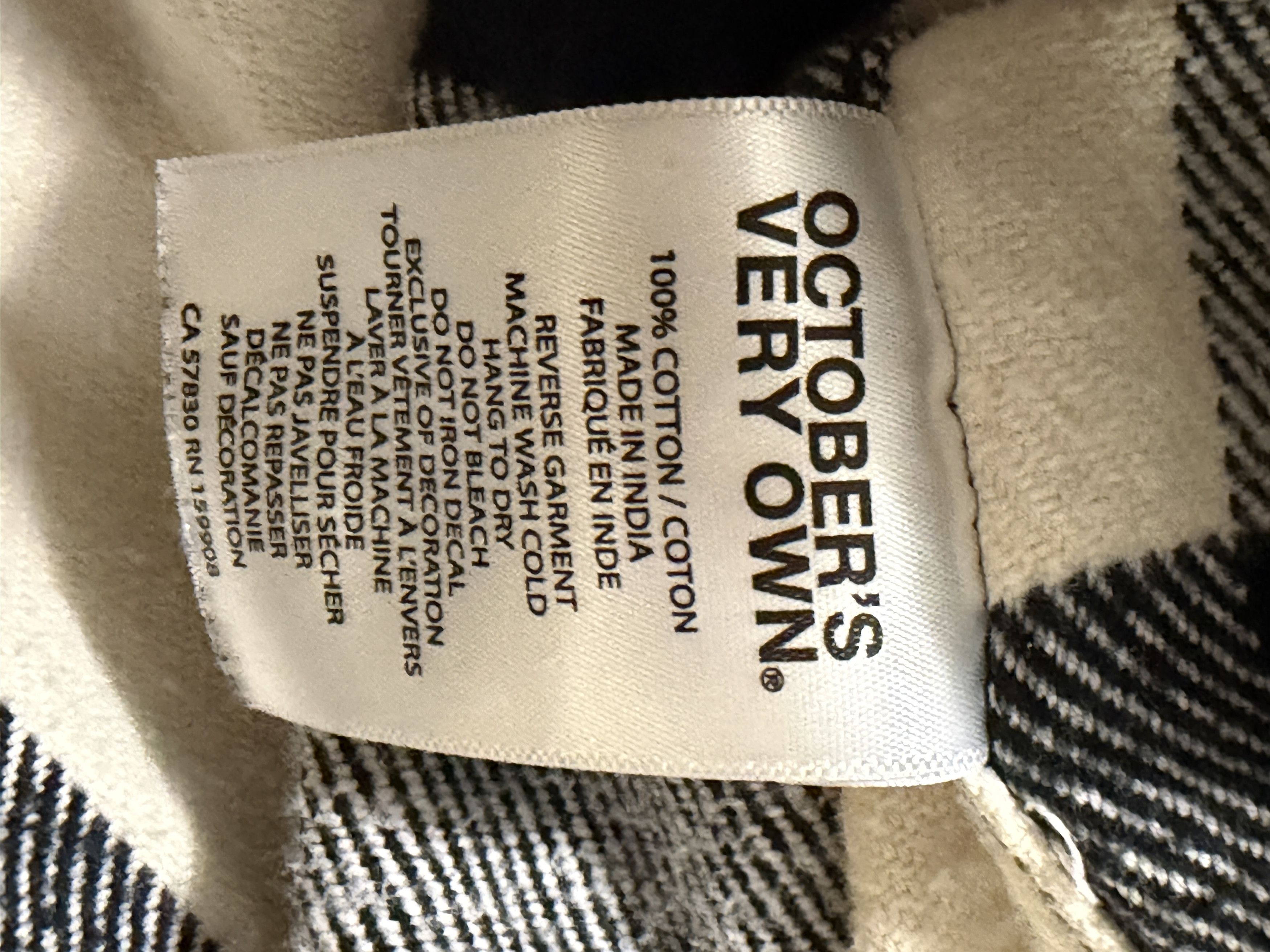 Drake OVO Hooded Flannel Shirt Cream Buffalo Plaid Size US L / EU 52-54 / 3 - 7 Thumbnail