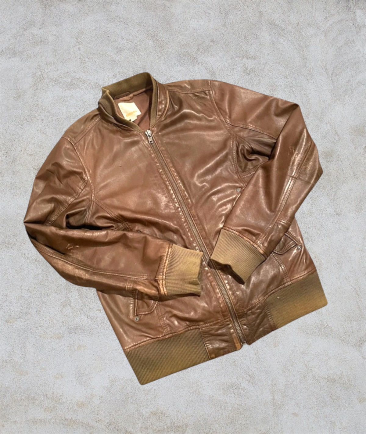 Diesel × Vintage Diesel leather jacket Vintage 1990s Size US L / EU 52-54 / 3 - 1 Thumbnail