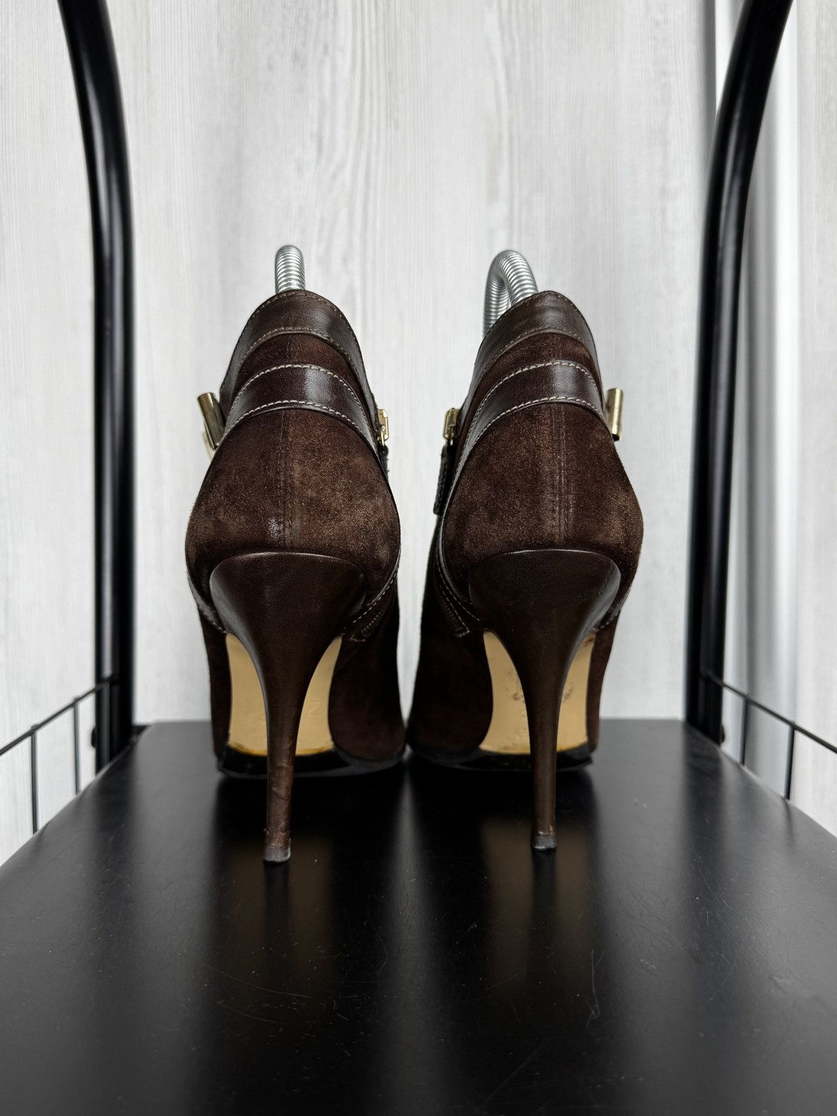 Gucci Gucci Interlocking G Logo Brown Suede Leather Heels Boots Size US 9.5 / IT 39.5 - 11 Thumbnail