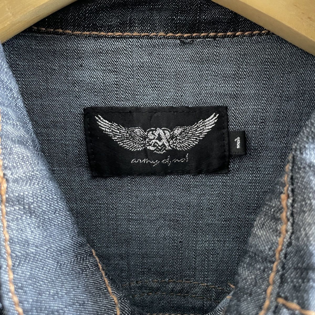 14th Addiction × If Six Was Nine × Le Grande Bleu (L.G.B.) 🔥Anarchy Blue denim snap button patch shirt Size US S / EU 44-46 / 1 - 7 Thumbnail
