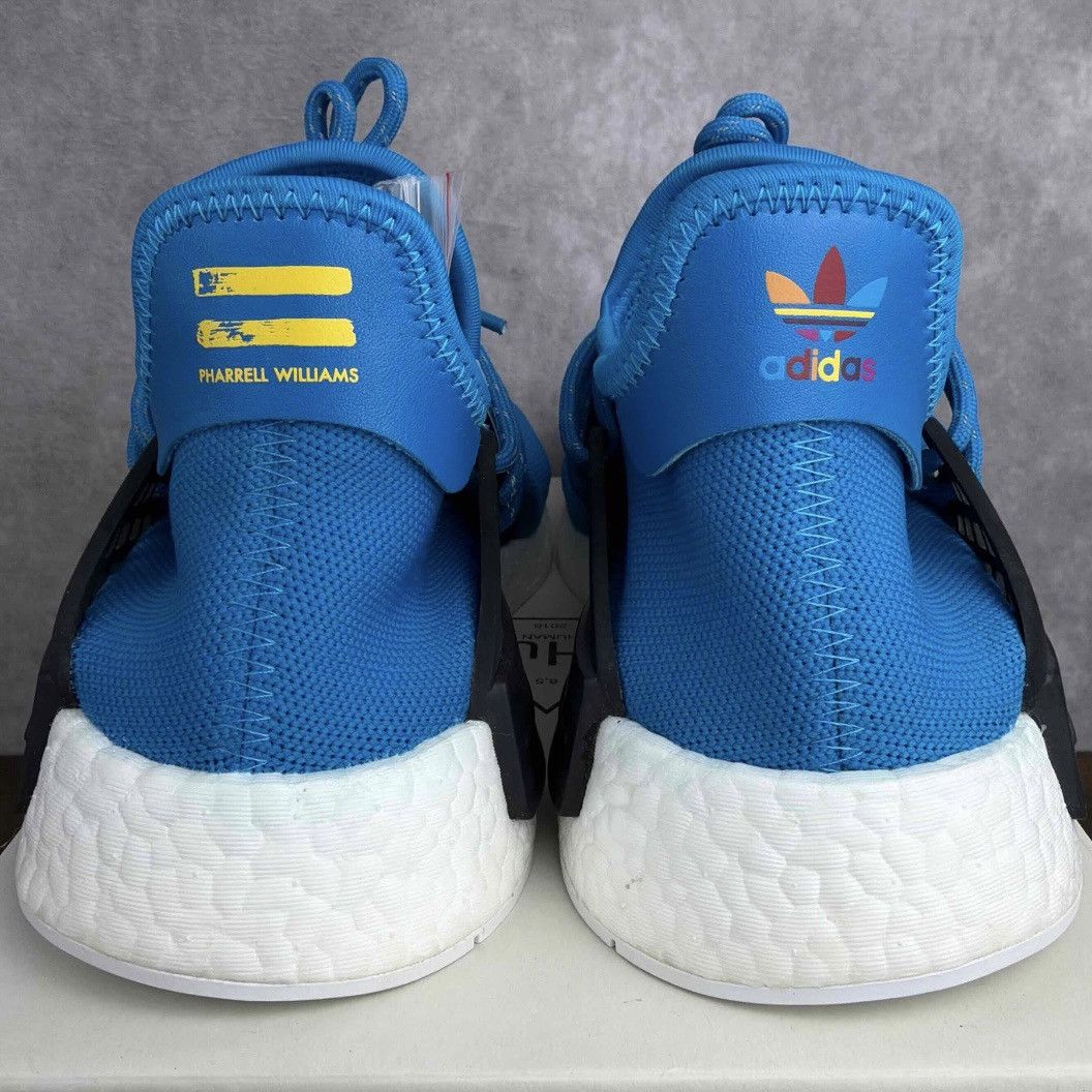 Adidas × Pharrell NEW Adidas NMD Hu x Pharrell Human Race Sharp Blue BB0618 OG Size US 8.5 / EU 41-42 - 7 Thumbnail