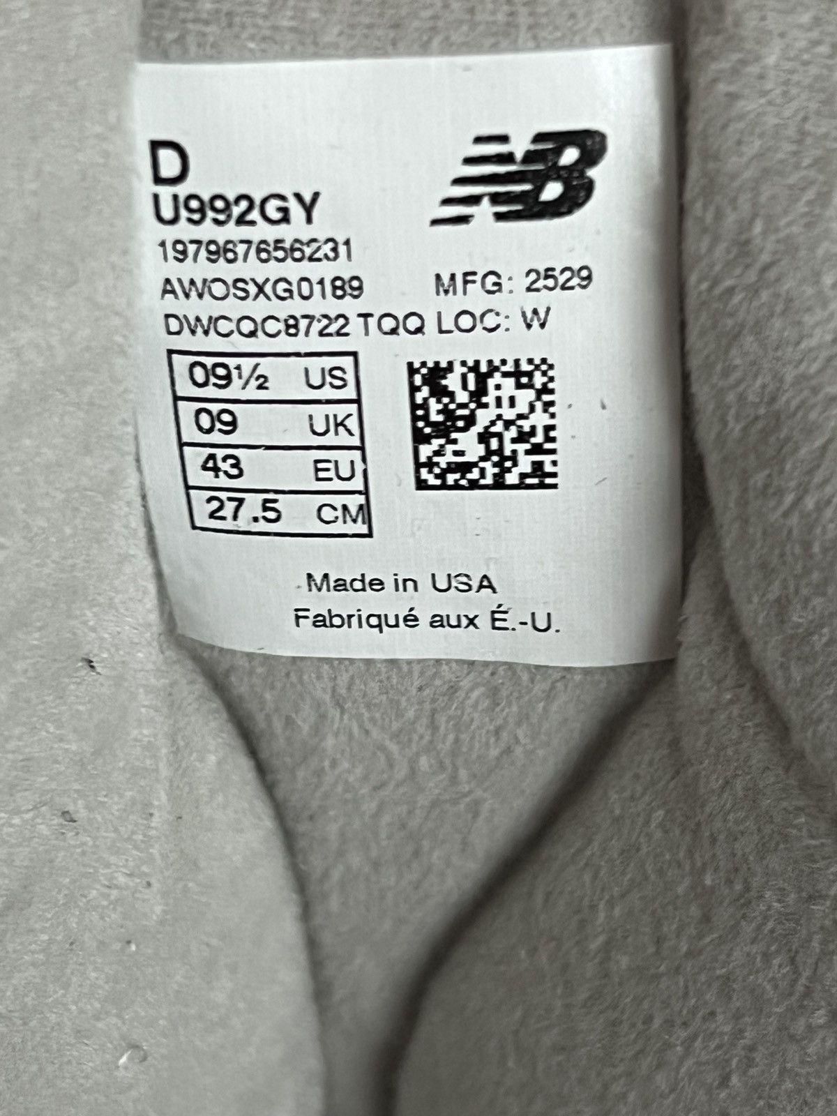 New Balance New Balance 992 made in USA grey 9.5 Size US 9.5 / EU 42-43 - 13 Thumbnail