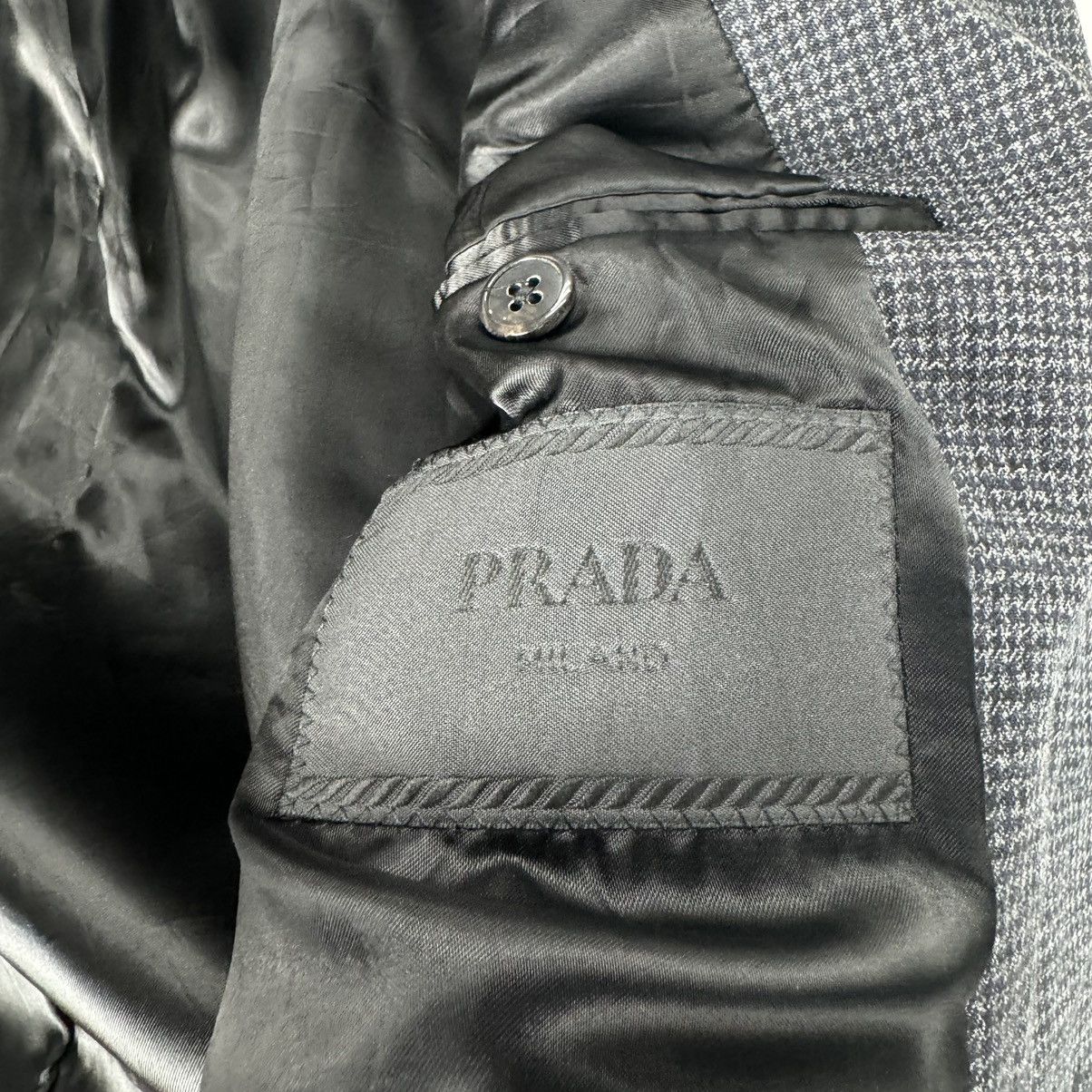 Prada 🔥PRADA HERRINGBONE WOOL LONG COAT JACKET Size US M / EU 48-50 / 2 - 9 Thumbnail