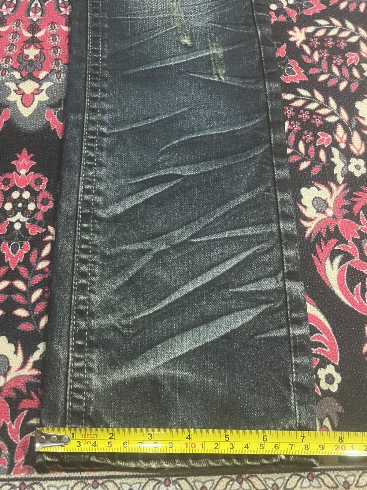 Tornado Mart Y2K Japan Beast Harajuku Style Heavy Honeycomb Dark Rip Jean Size 30" / US 8 / IT 44 - 15 Thumbnail