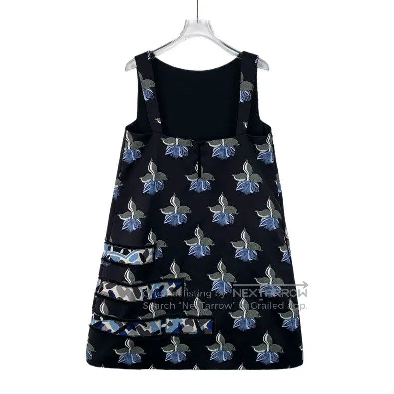 Fendi Fendi Black Floral Print Round Neck Sleeveless Dress Size XS / US 0-2 / IT 36-38 - 2 Thumbnail