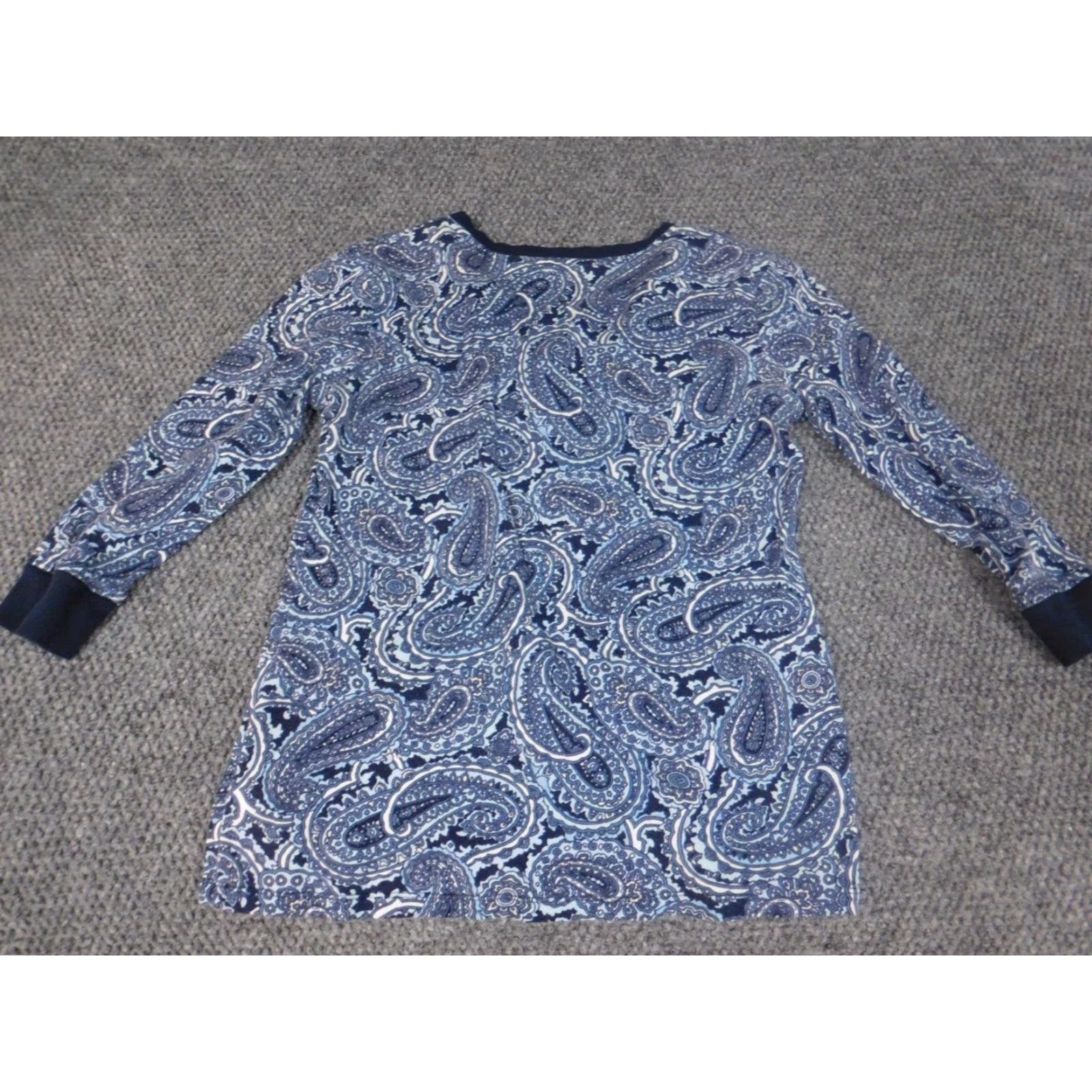 Jones New York Jones New York Womens Blouse M Blue Stretch Argyle Crew Neck Cap Sleeve Regular Casual Vintage: No (100% Cotton Rayon) Size M / US 6-8 / IT 42-44 - 7 Thumbnail