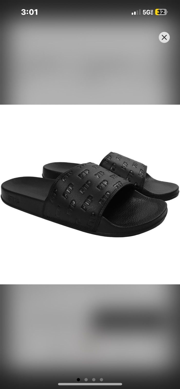 FTP DEBOSSED ALL OVER LOGO SLIDES(BLACK) 8