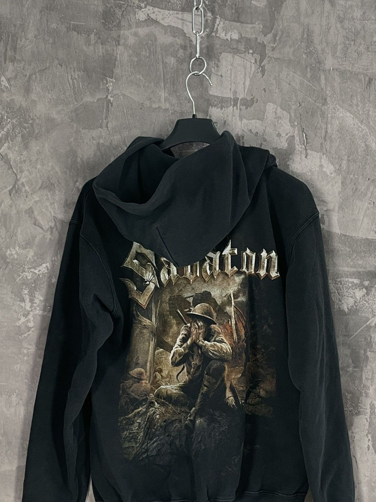 Band Tees × Vintage Sabaton Vintage Streetwear Punk Retro Zip Up Hoodie Size US S / EU 44-46 / 1 - 3 Thumbnail