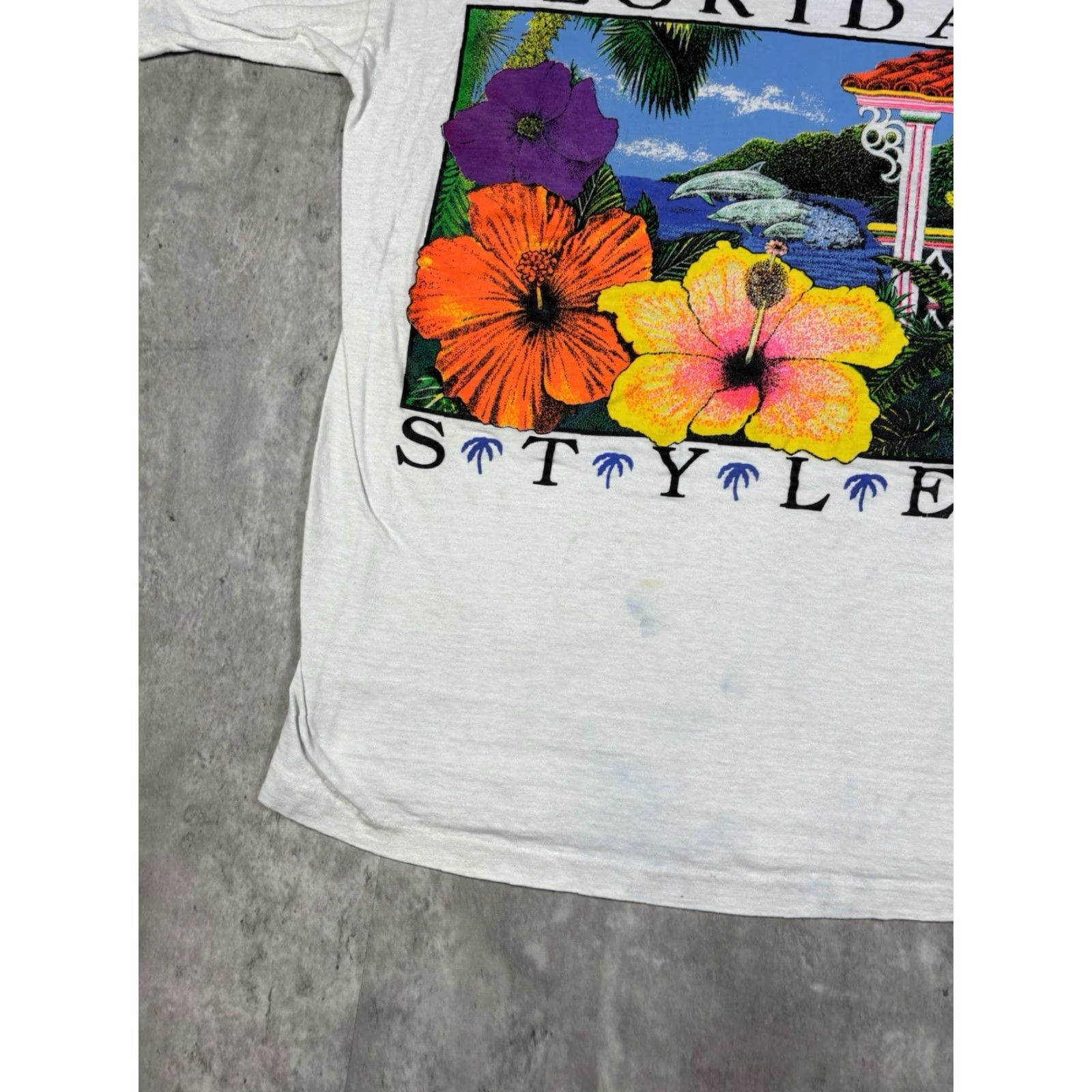 Vintage VINTAGE 90s Florida Beach T Shirt L White Cotton Graphic Print Crew Neck Short Sleeve Mens Size US L / EU 52-54 / 3 - 2 Thumbnail