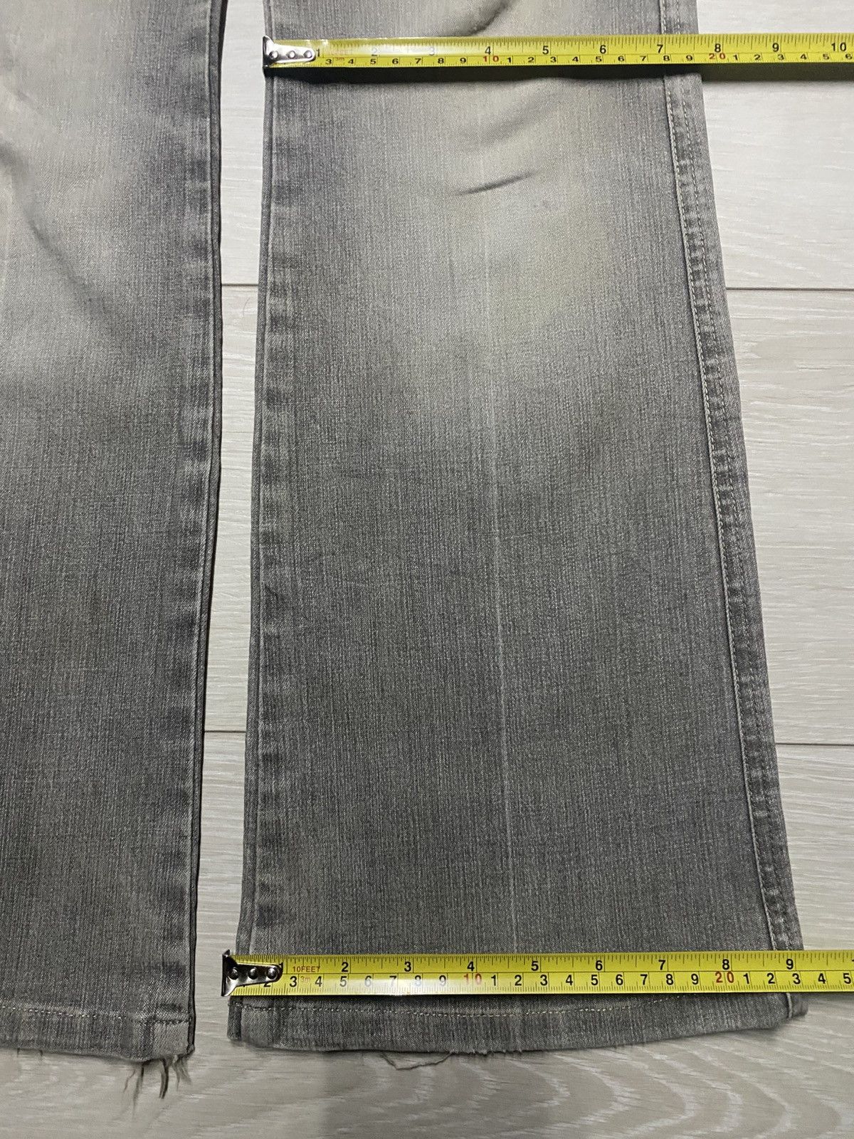 Japanese Brand Vintage Japanese Gerald Darel Grey Embroidery Flare Jeans Size US 30 / EU 46 - 15 Thumbnail