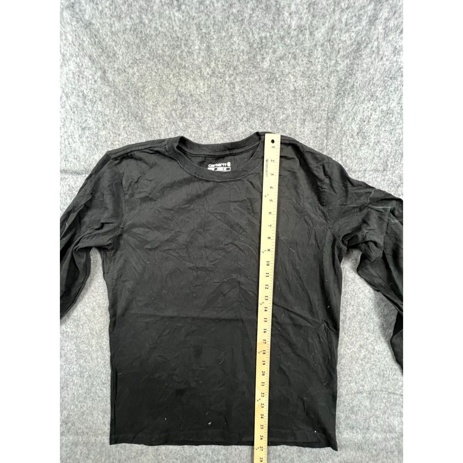 Carhartt Carhartt Boy's Black Logo Arm Loose Fit T-Shirt Long Sleeve Outdoor Size M(8-10) Size US M / EU 48-50 / 2 - 4 Thumbnail