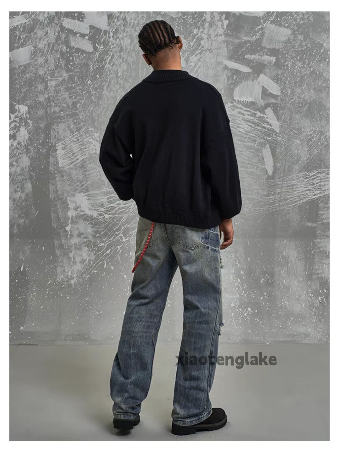Jean × Vintage washed faded cleanfit yuppie y2k ripped jeans Size US 32 / EU 48 - 4 Thumbnail