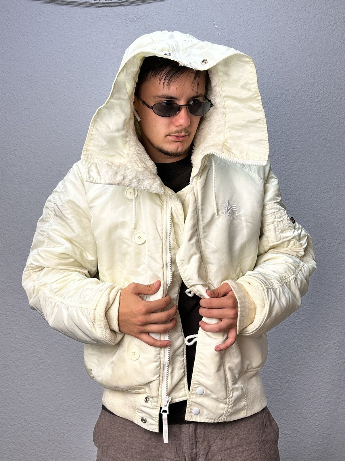 Vintage Alpha Industries Jacket Fur Ifsixwasnine Y2K Japan