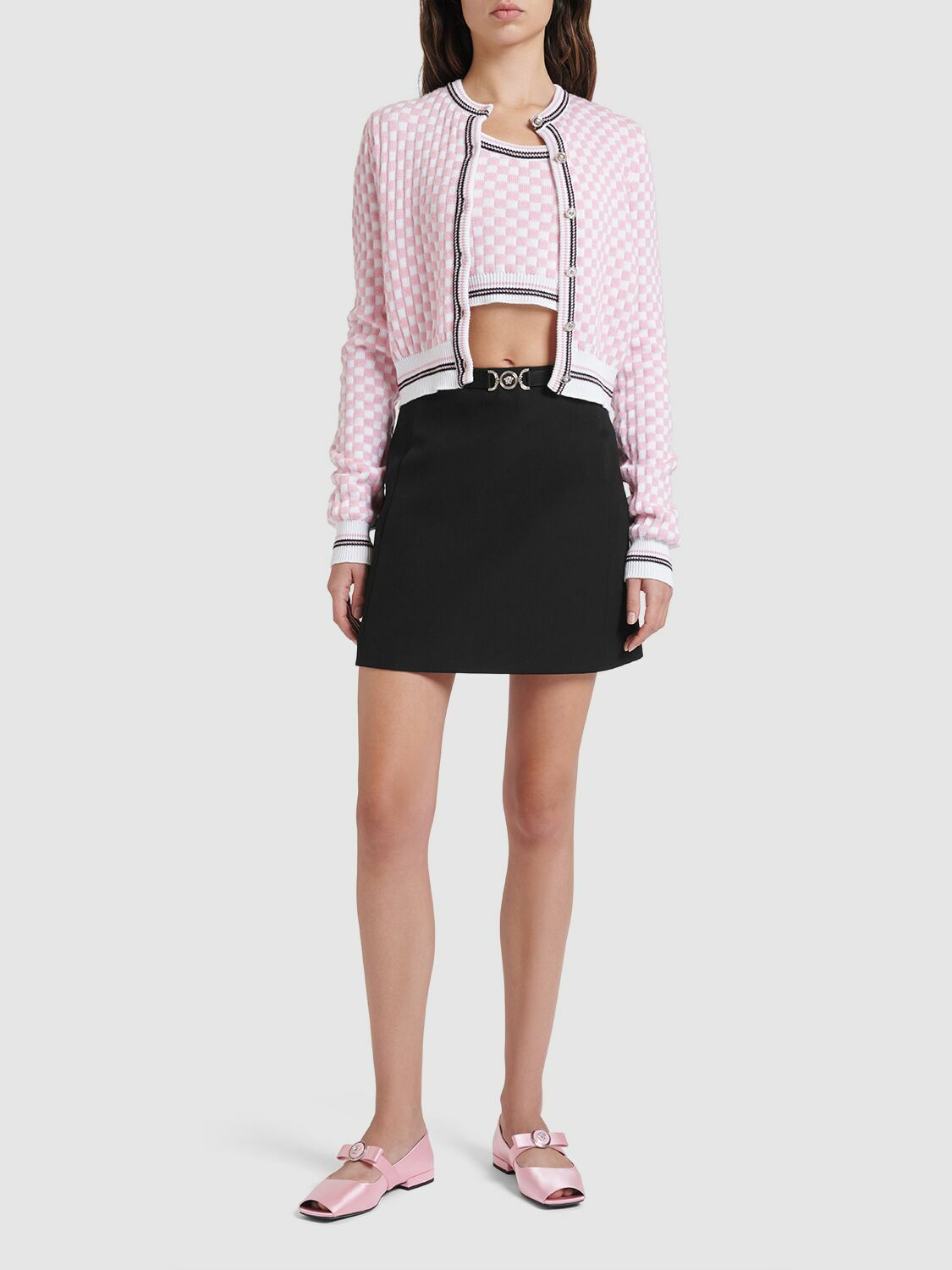 Versace o1y0226 Mini Skirt in Black Size 27" / US 4 / IT 40 - 5 Thumbnail