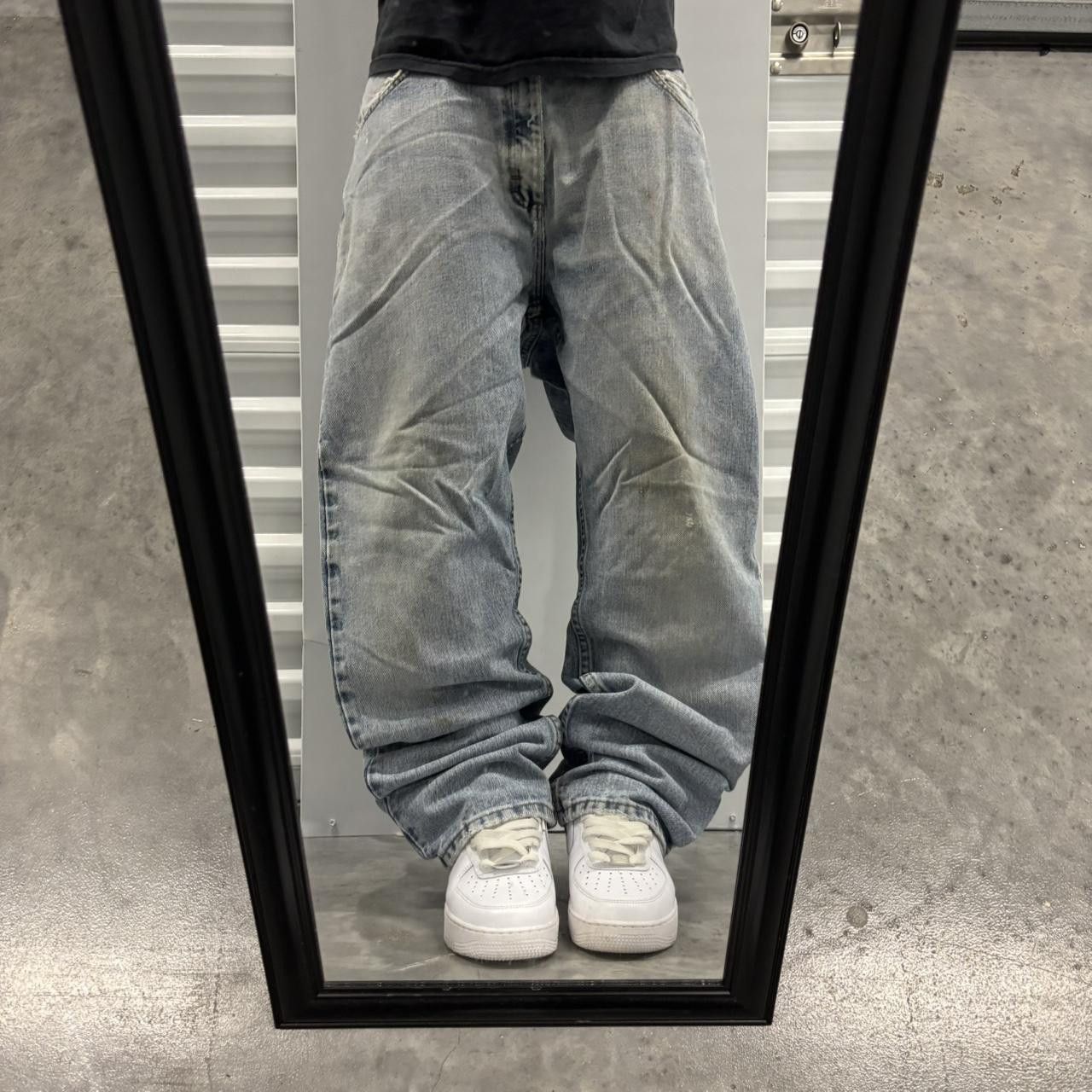 Japanese Brand × Vintage Crazy Vintage Y2K/2000s Grunge Faded Light Wash Skater Style Distressed Denim Jeans! Size US 36 / EU 52 - 1 Thumbnail