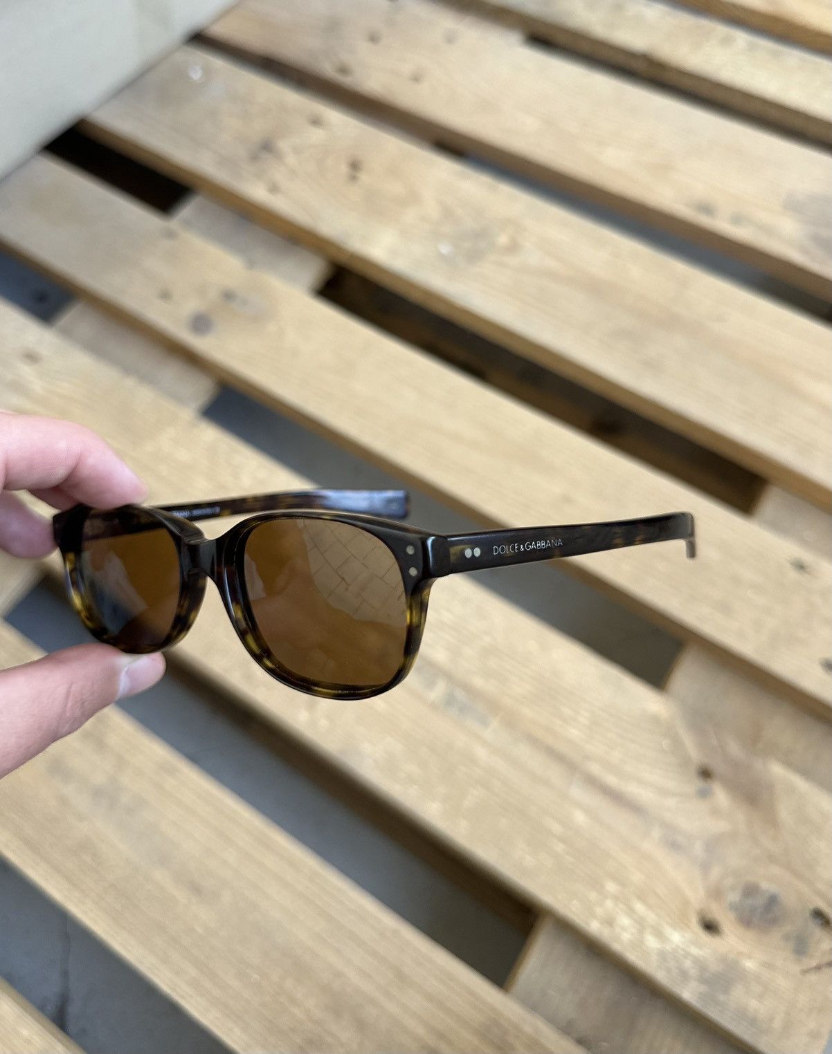 Vintage Dolce & Gabbana Brown Unisex Sunglasses