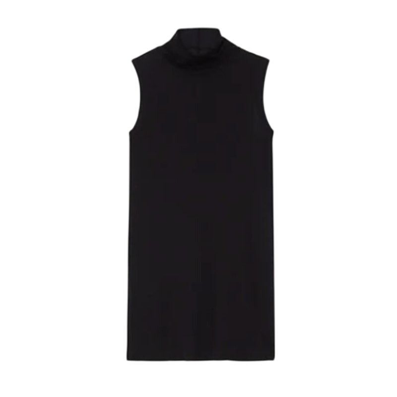 Rick Owens Lilies Black Viscose Jersey Turtleneck Top Sleeveless Tunic Size XS / US 0-2 / IT 36-38 - 1 Thumbnail